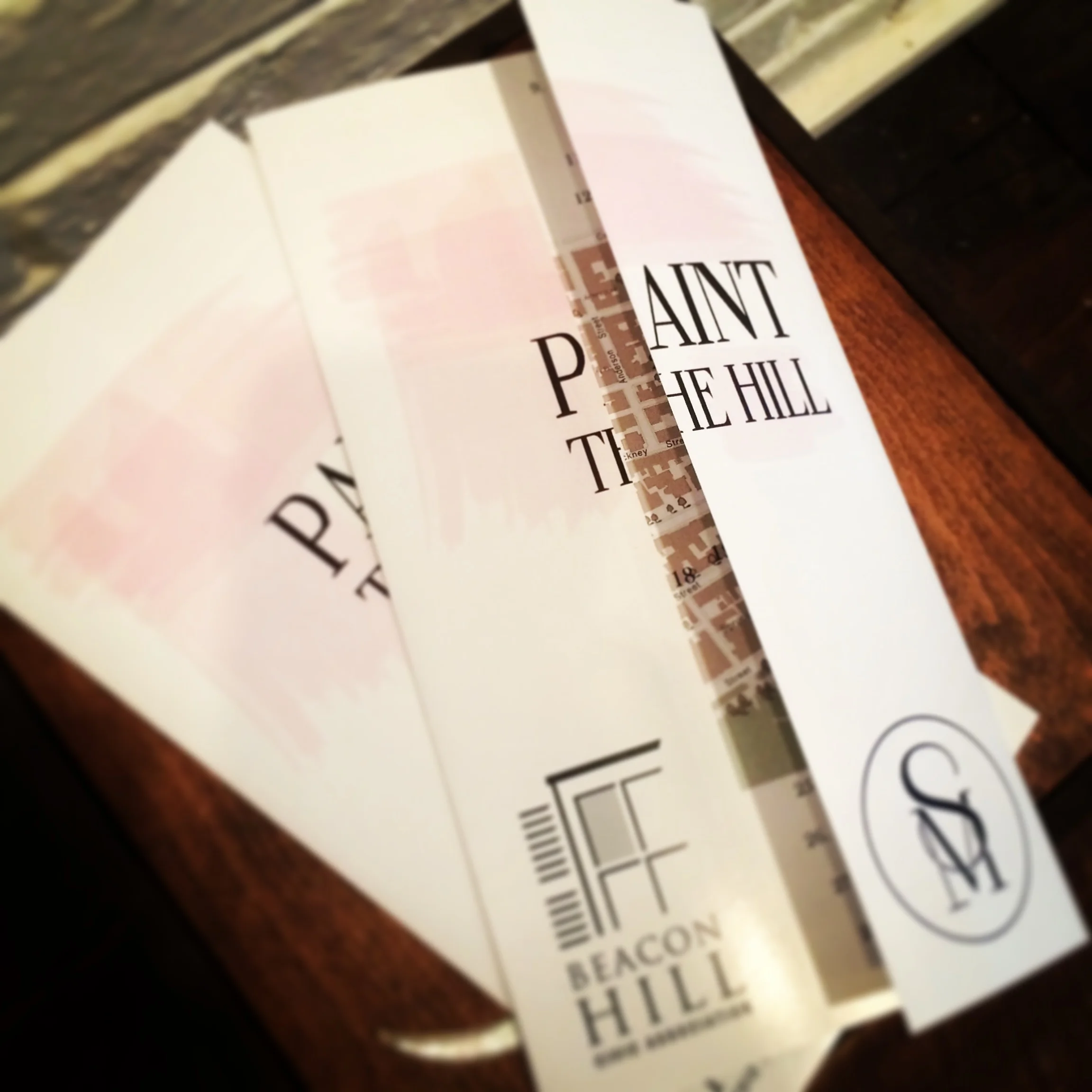  Paint the Hill brochure and map made for the Beacon Hill Civic Association + Sloane Merrill Gallery Paint the Hill Event. Paint the Hill logo by  Meghan Awe of grosgrain&amp;ink . 