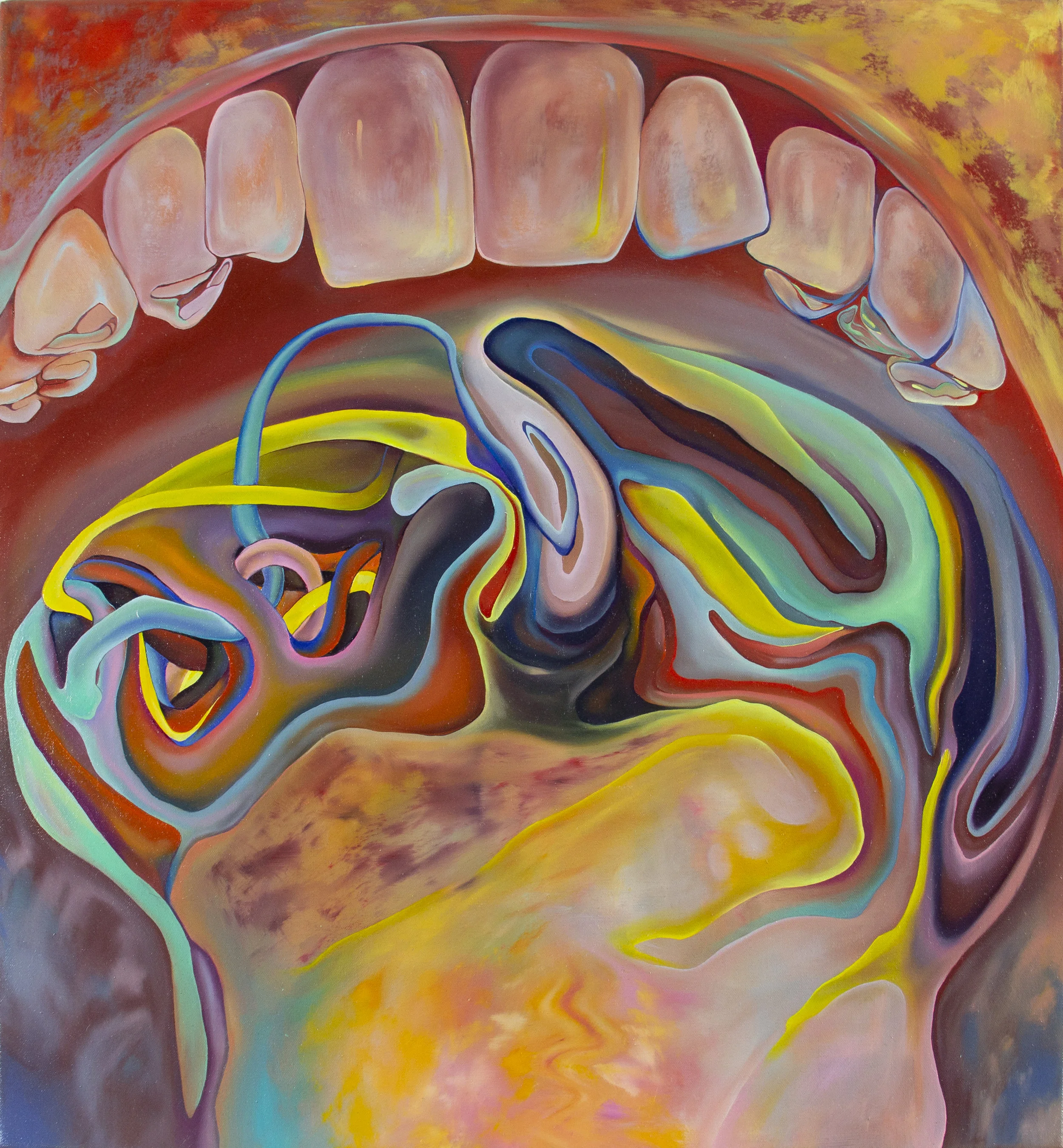  Consumption Transparency  Oil on Canvas  24” x 26”  2019  (Sold) 