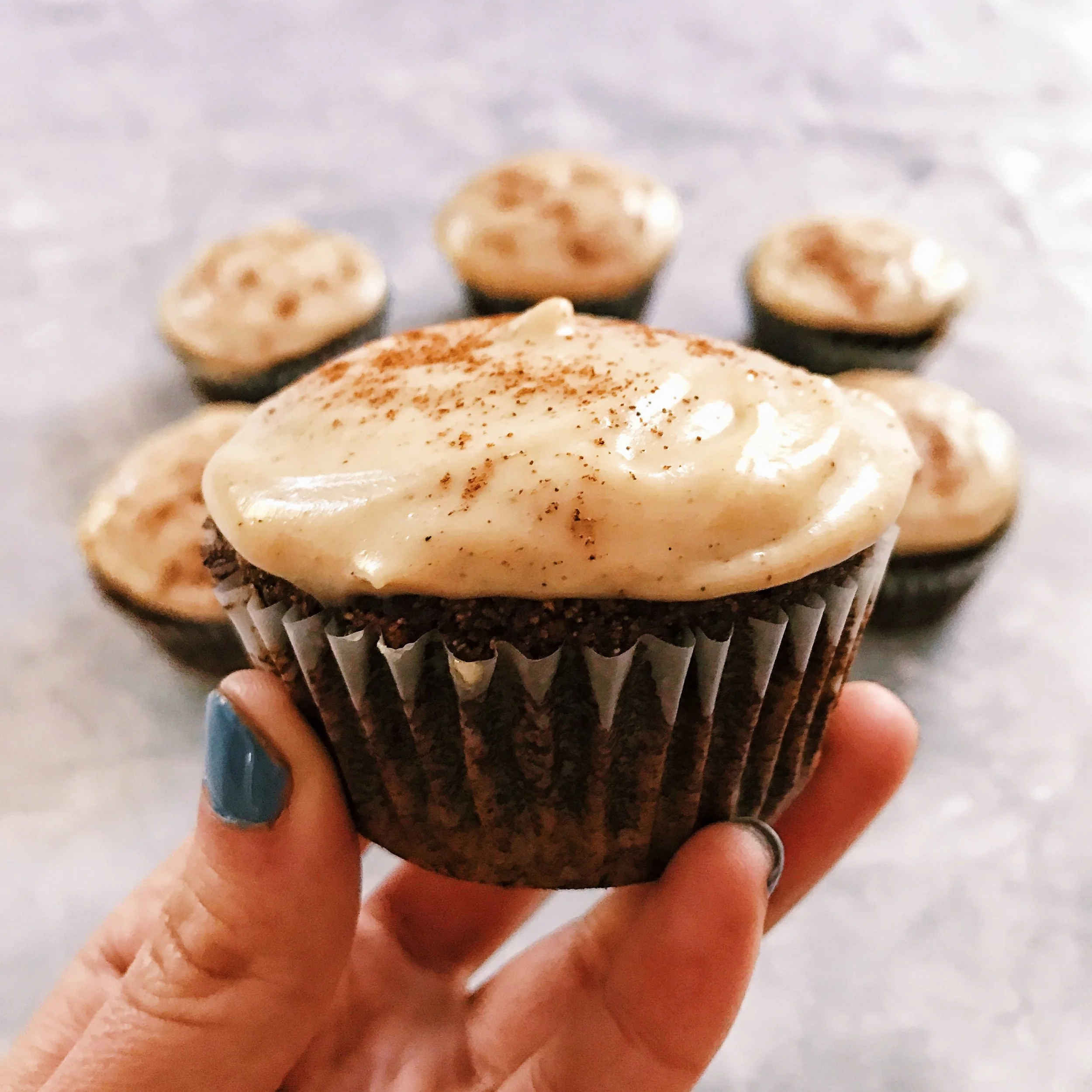 Vegan Gingerbread Cupcakes With Maple Cinnamon Frosting