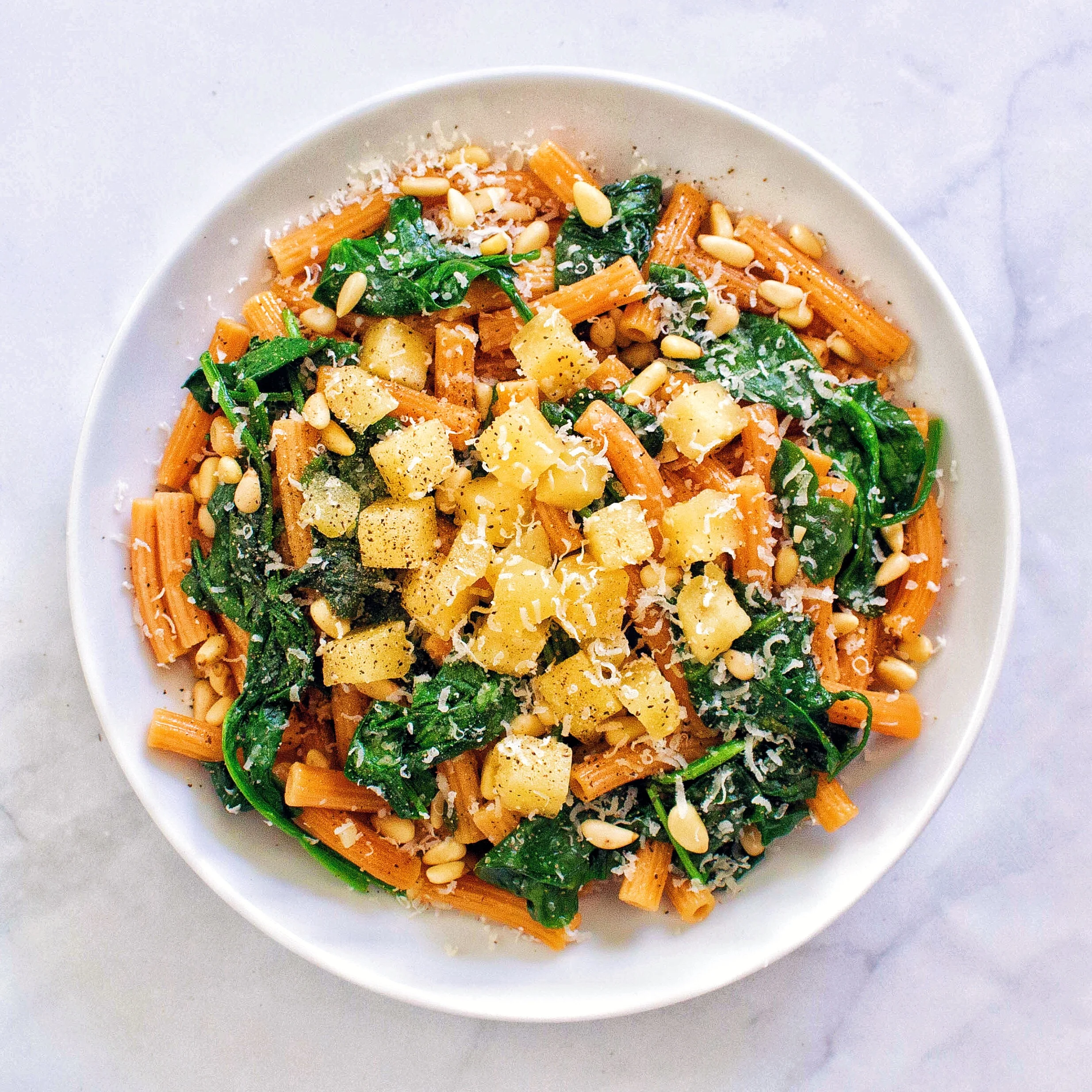 Lentil Pasta with Golden Beets 
