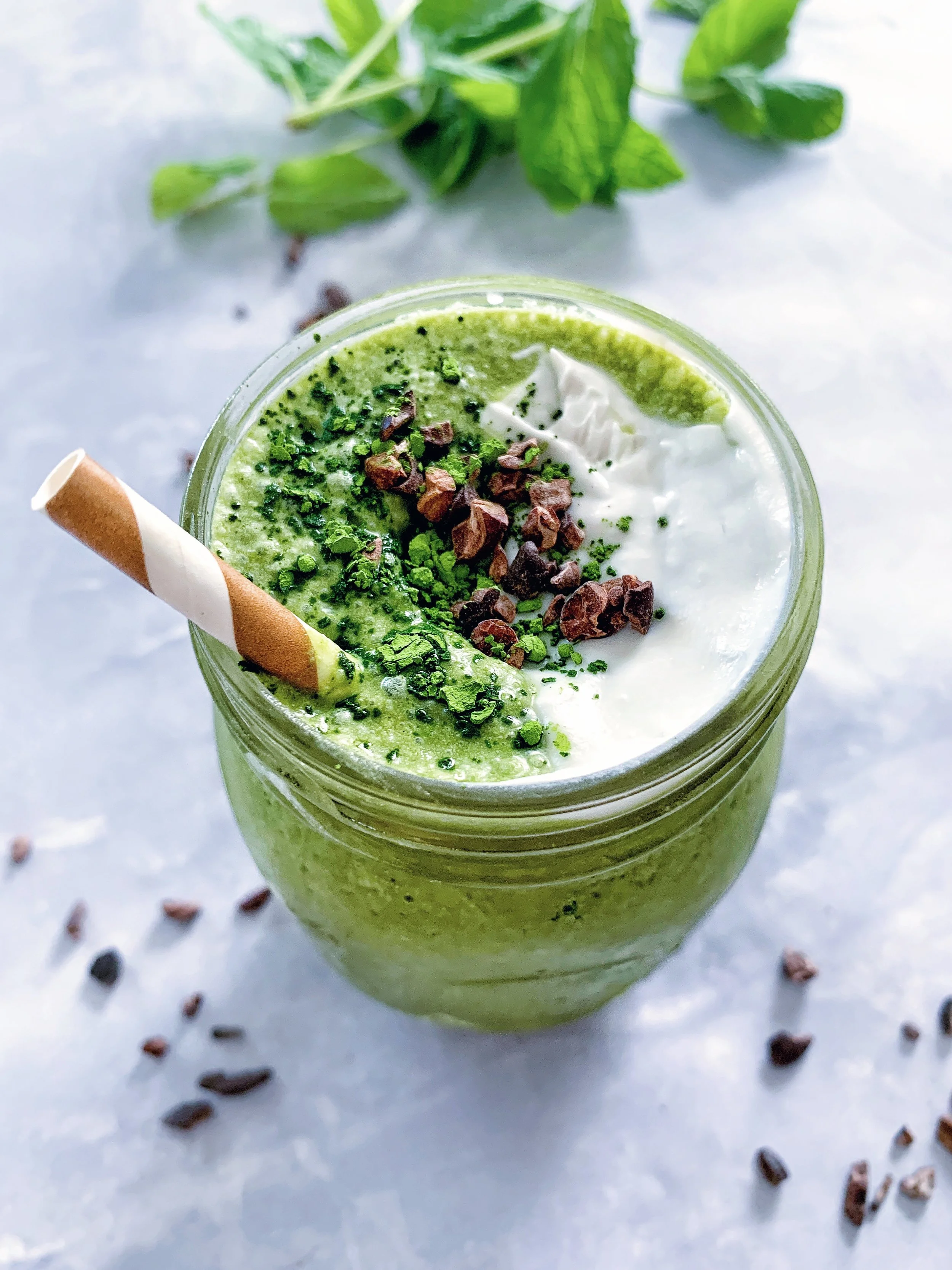 Mint Matcha Protein Milkshake 