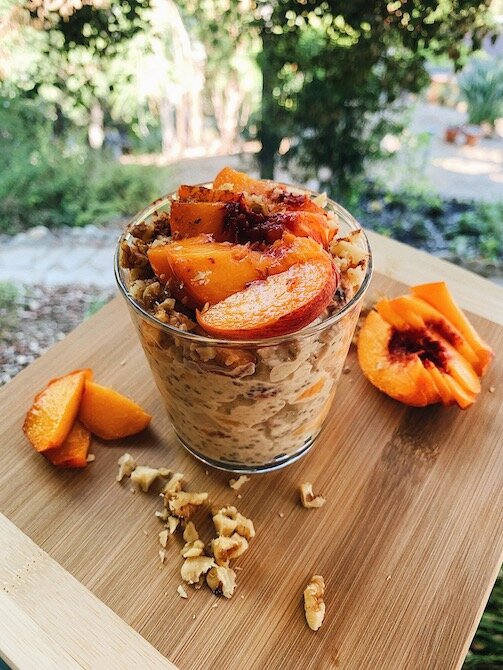 Peach Pie Overnight Oats