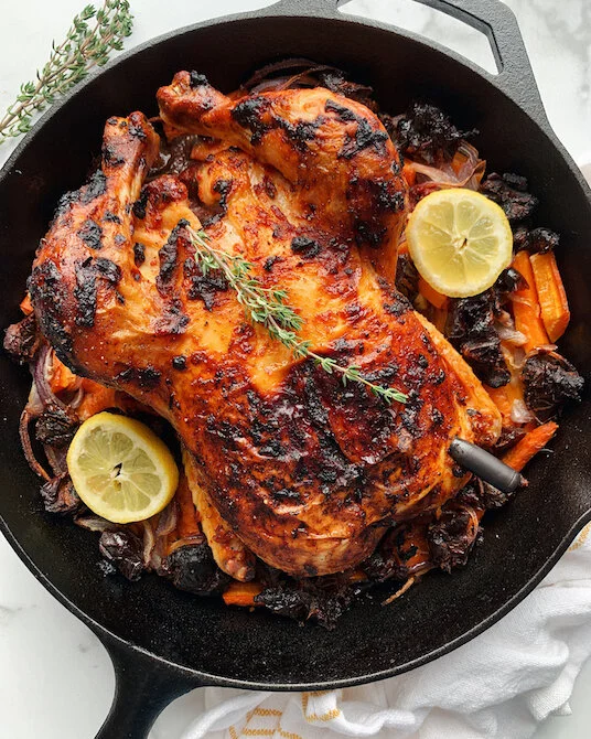 Harissa Roasted Whole Chicken