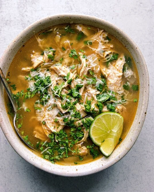 Pressure Cooker Green Chile Chicken Soup