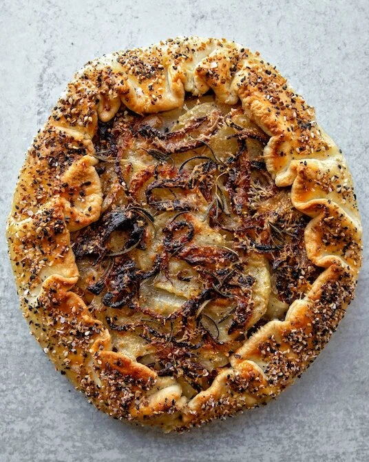 Potato &amp; Onion Galette with Goat Cheese