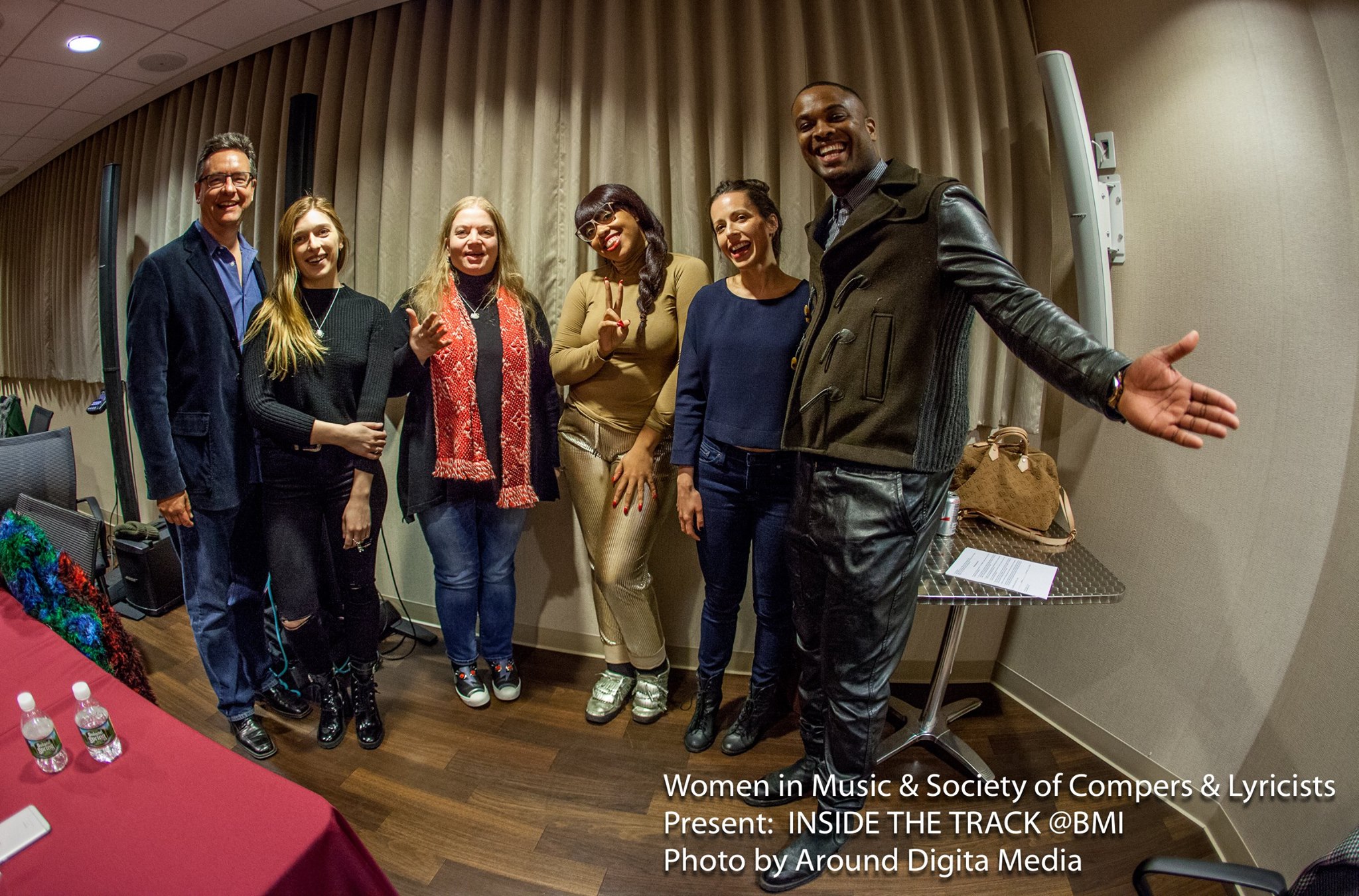 Moderating a panel at BMI with songwriters Verite, Corey Gibson, Suzi Analogue, and mix engineer Ann Micielli and the SCL's Greg Pliska, 2017