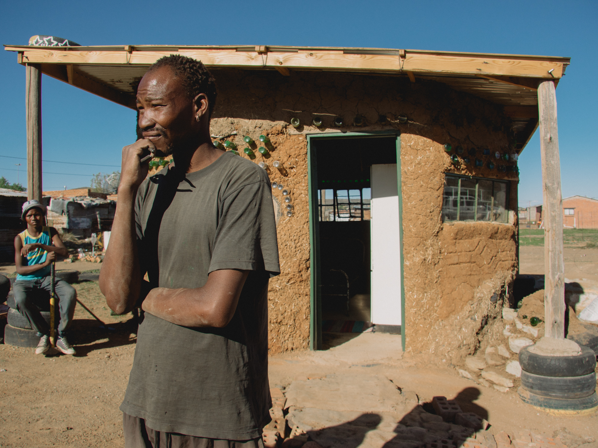 Mandel outside his house in Springfontein. 