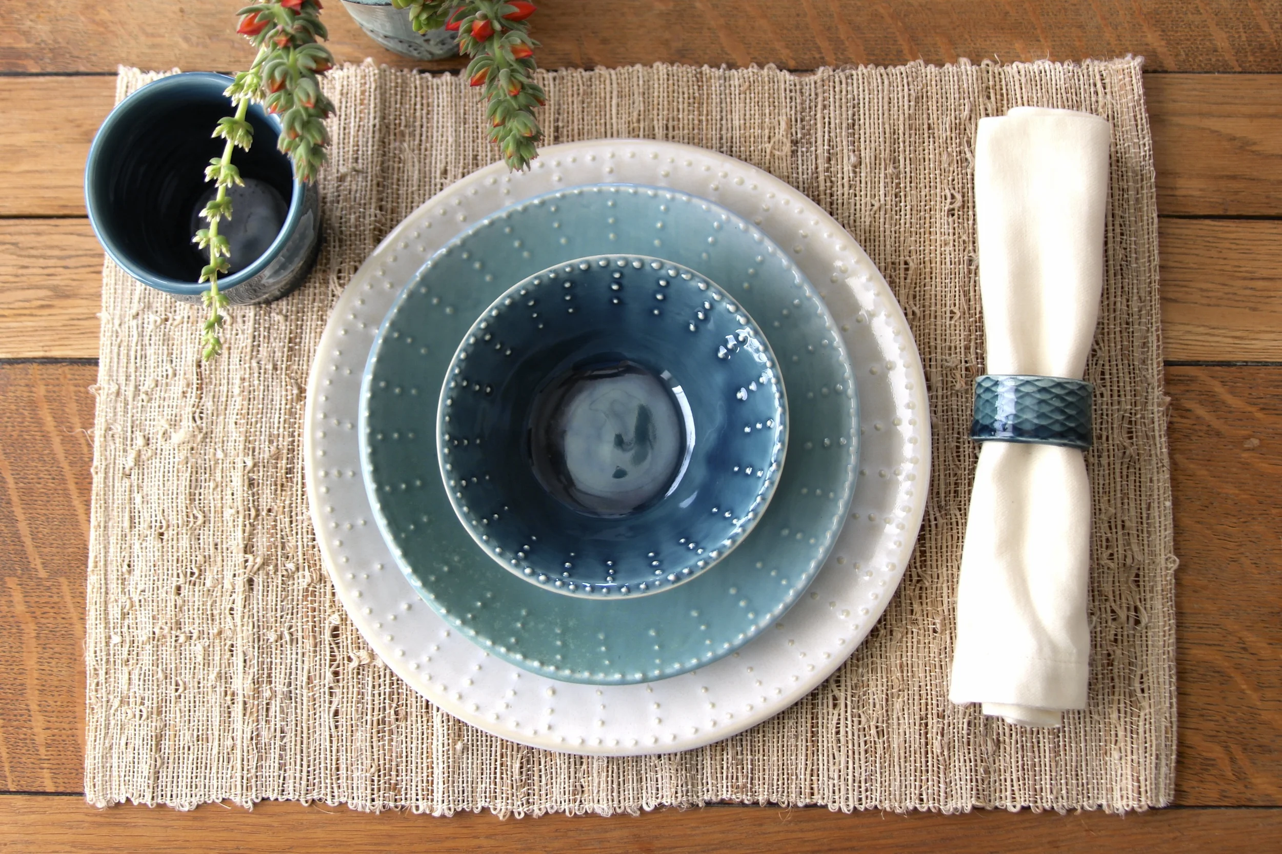 Blue Ombre Dinnerware Set 