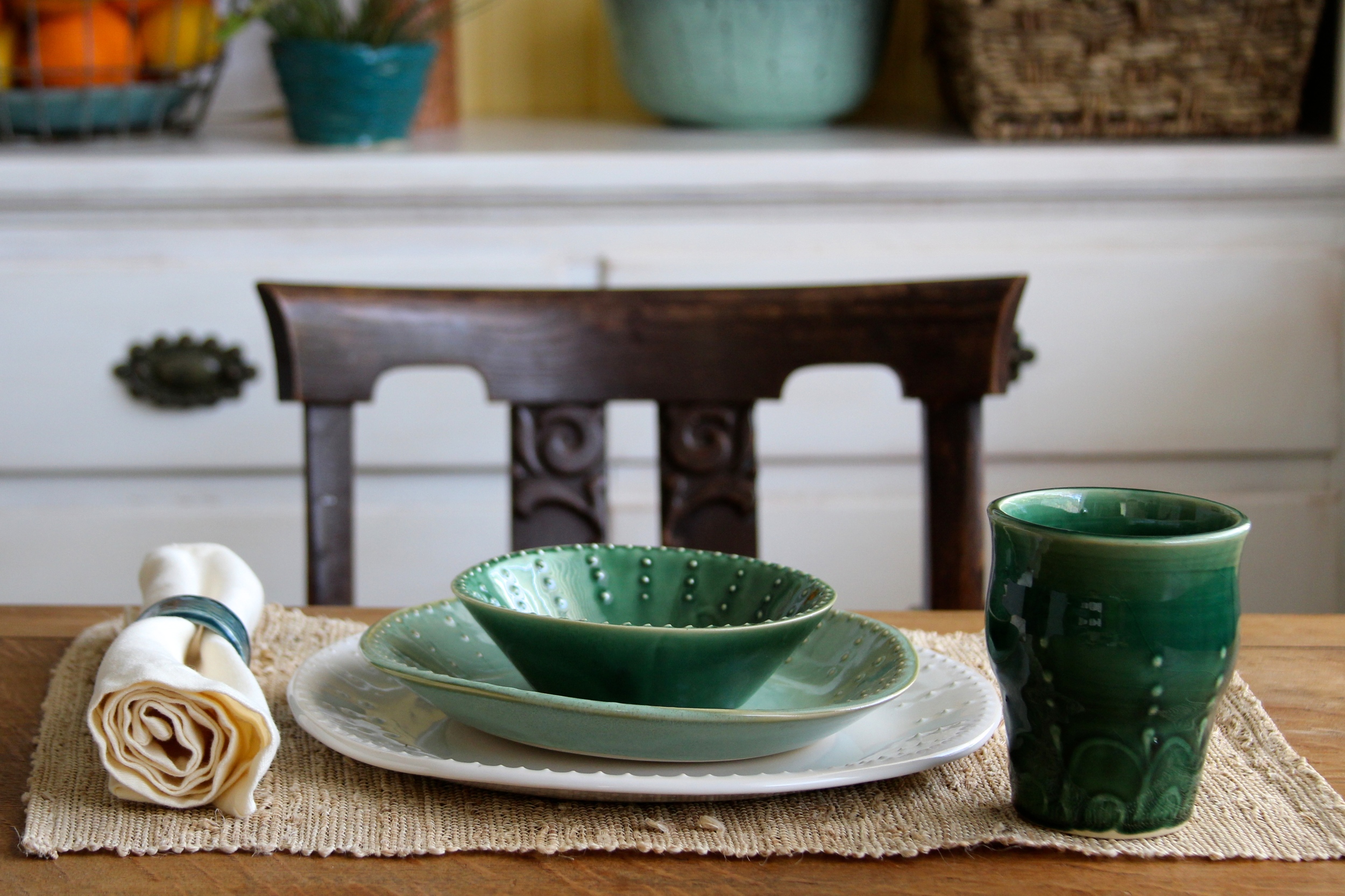 Emerald Green Ombre Dinnerware