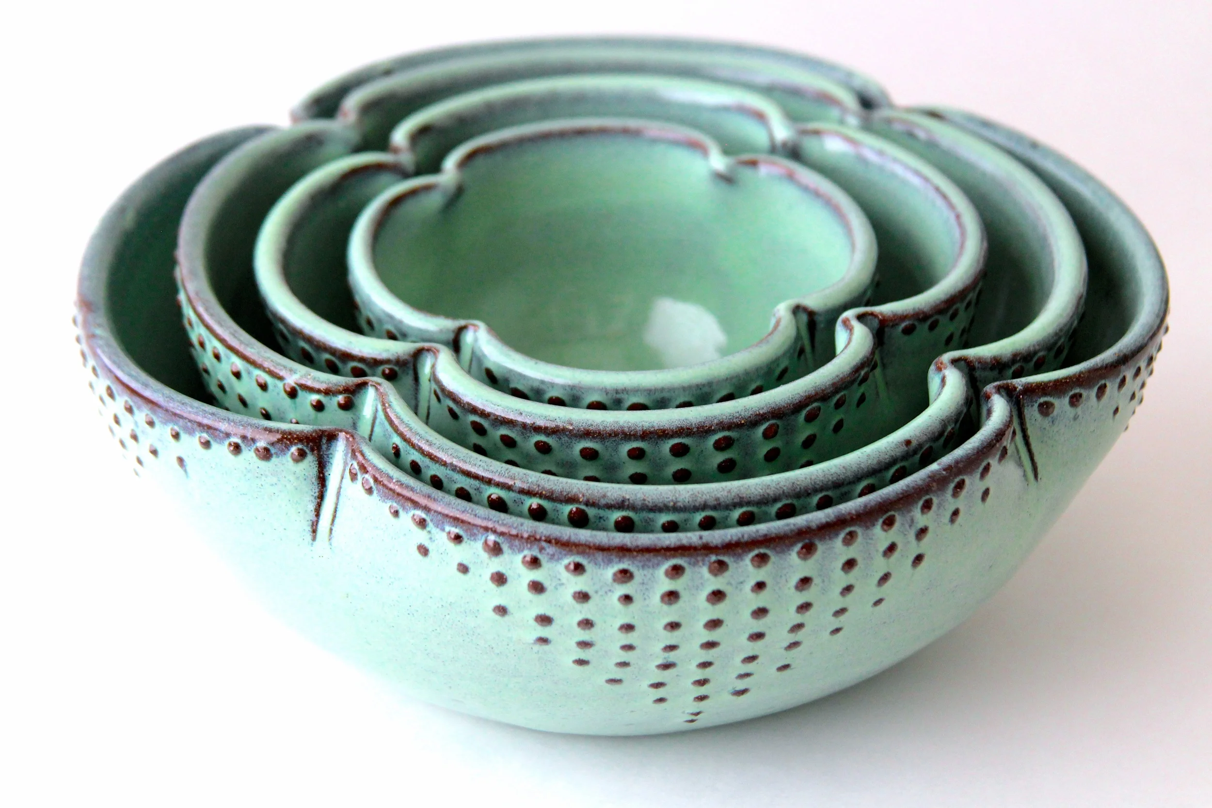 Nesting Bowl Set in Aqua Mist