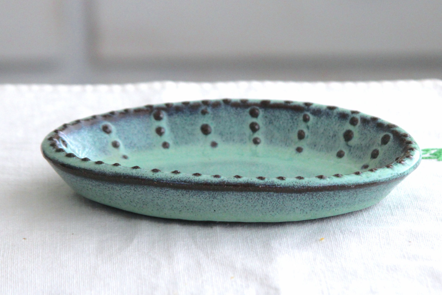 Covered Butter Dish in Aqua Mist, US Size — Back Bay Pottery