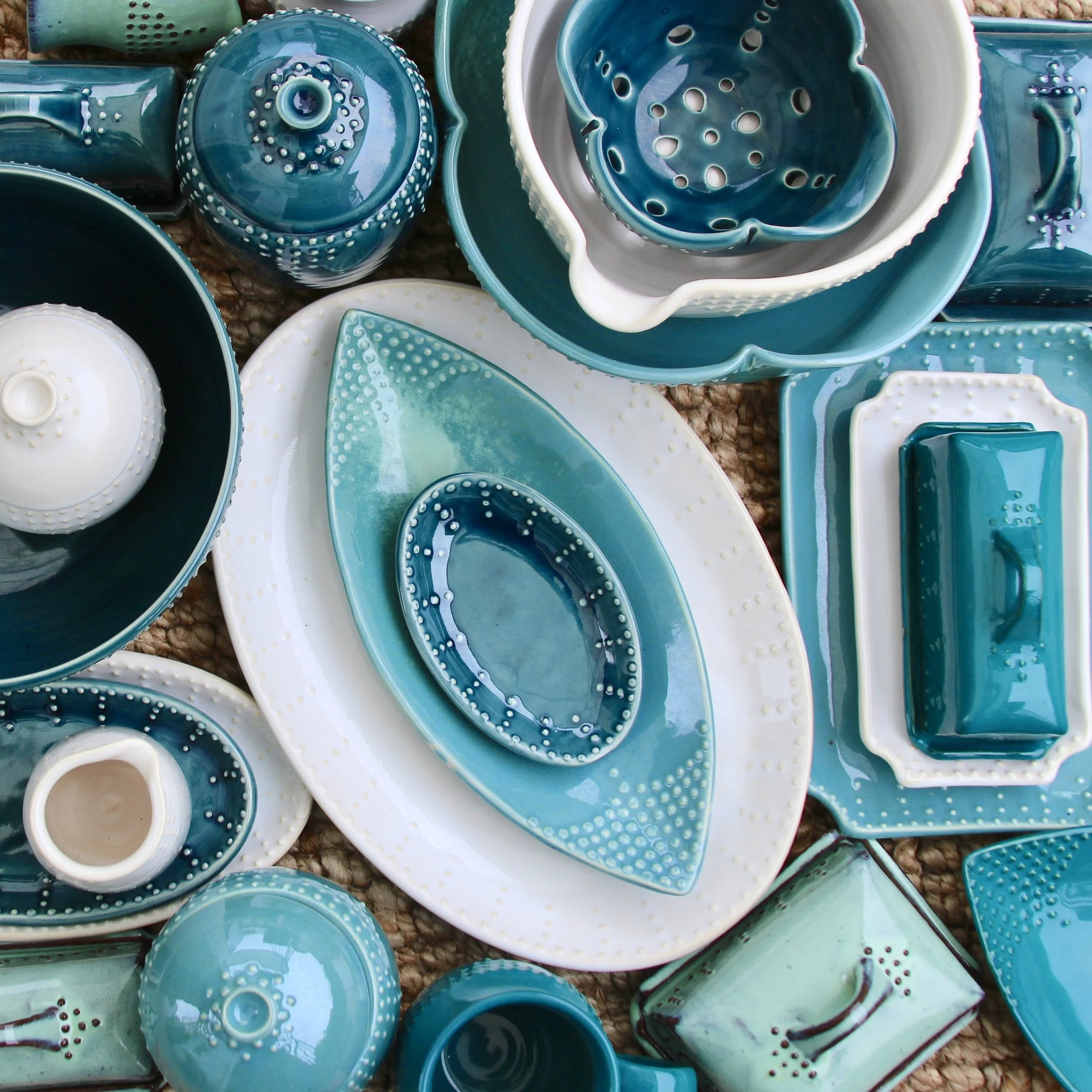Blue Pottery by Back Bay Pottery