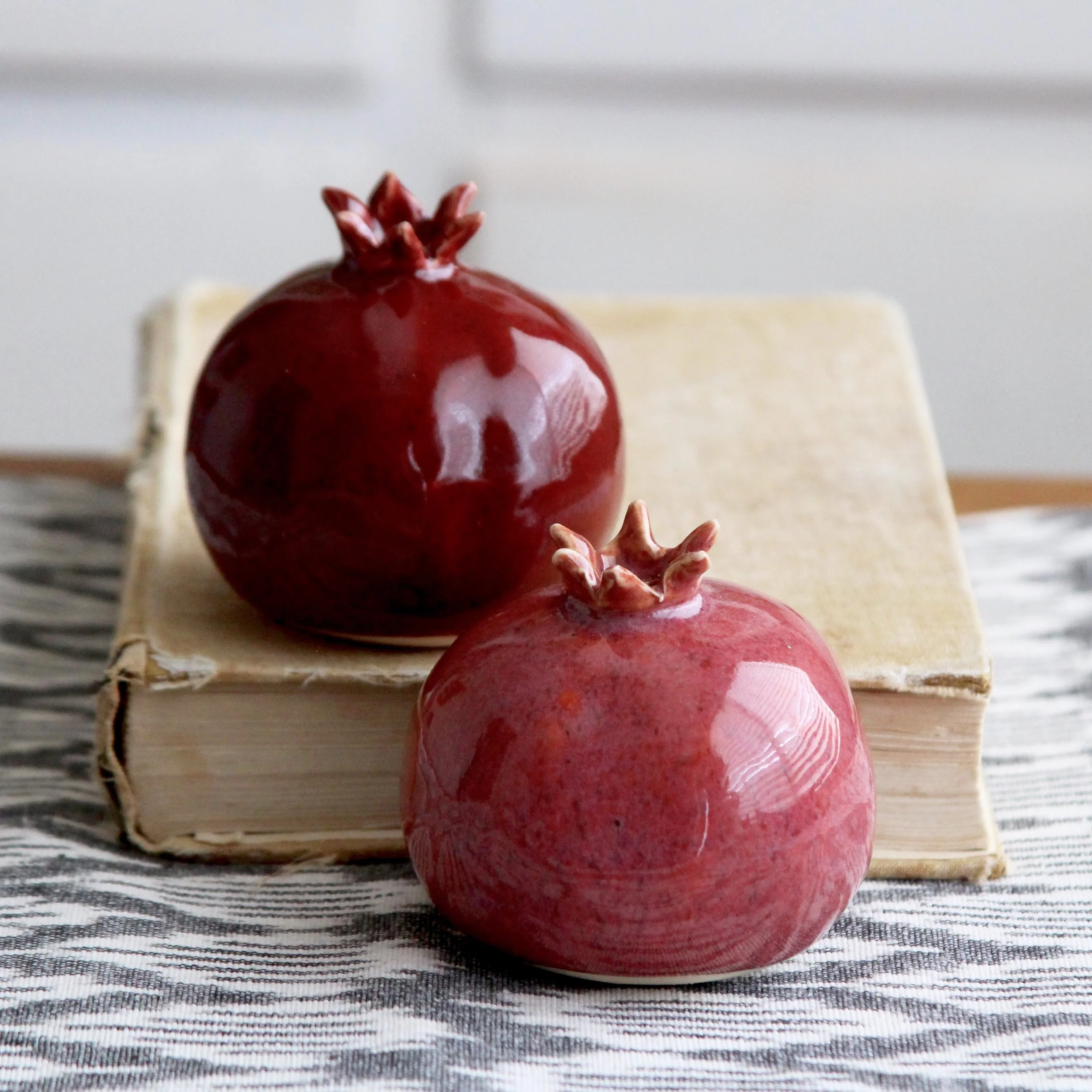 Pomegranate Salt and Pepper Shakers