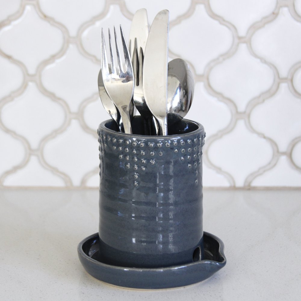 Utensil Drainer Caddy - Color Collection — Back Bay Pottery