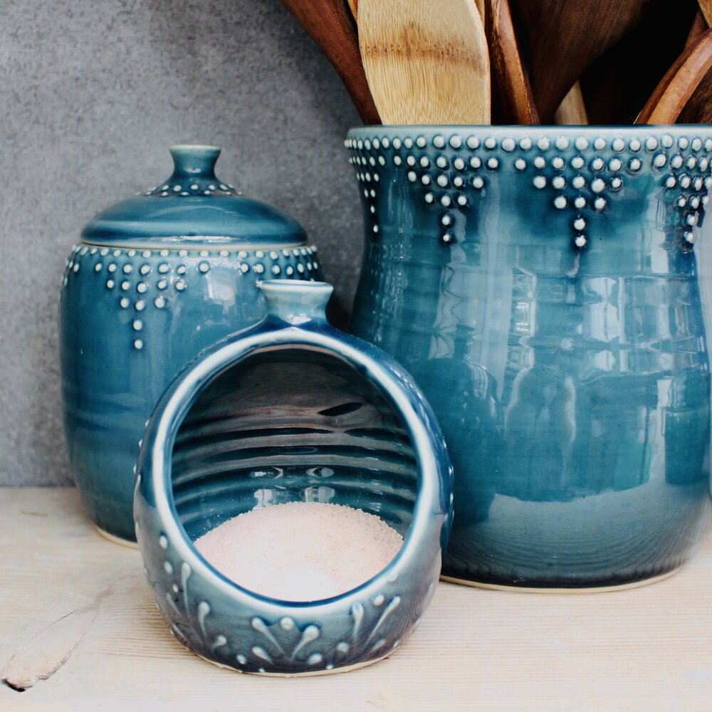 Large Utensil Holder / Vase - 16 Color Choices — Back Bay Pottery