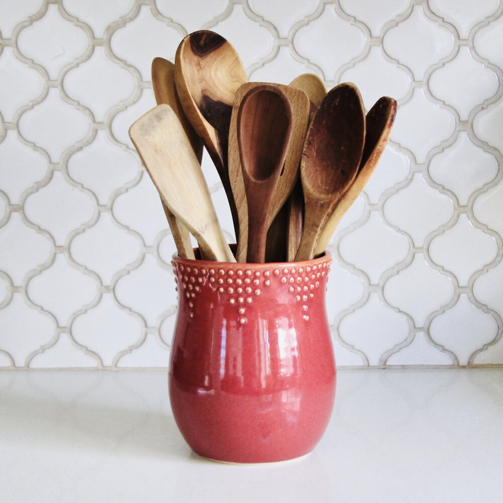 Extra Large Utensil Holder - 16 Color Choices — Back Bay Pottery
