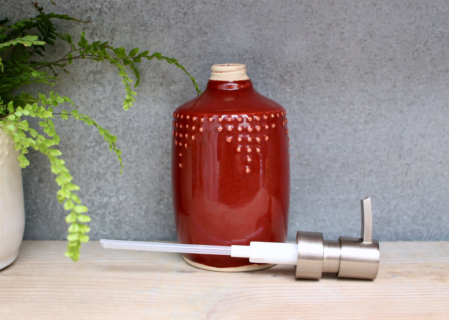Soap or Lotion Dispenser Bottle in Aqua Mist - Kitchen Set — Back Bay  Pottery