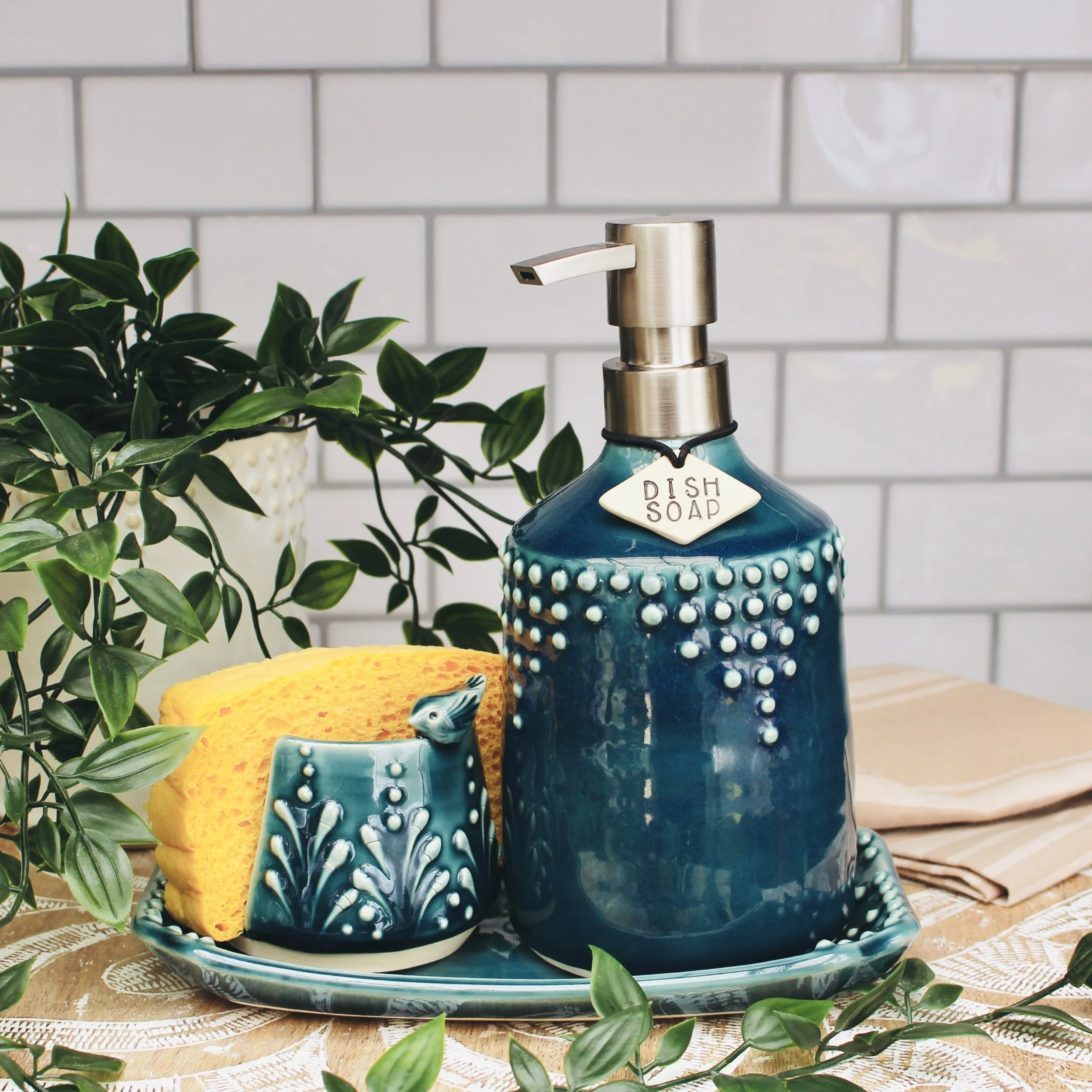 Soap or Lotion Dispenser Bottle Kitchen Set