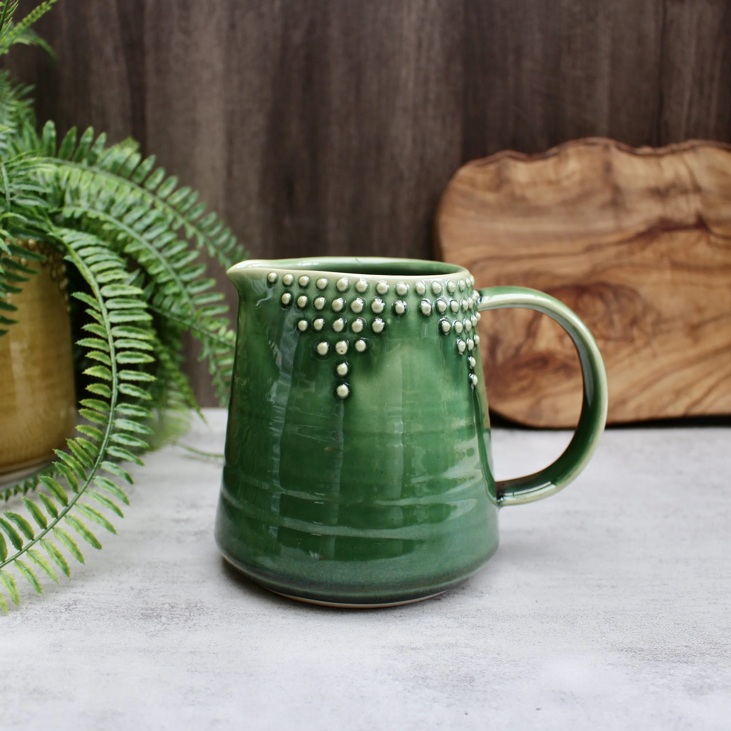 Modern Gravy Boat in Emerald - READY TO SHIP