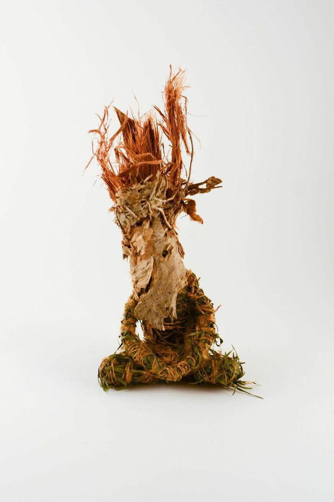 2015, tea tree, paper bark, stringy gum bark, jute twine.