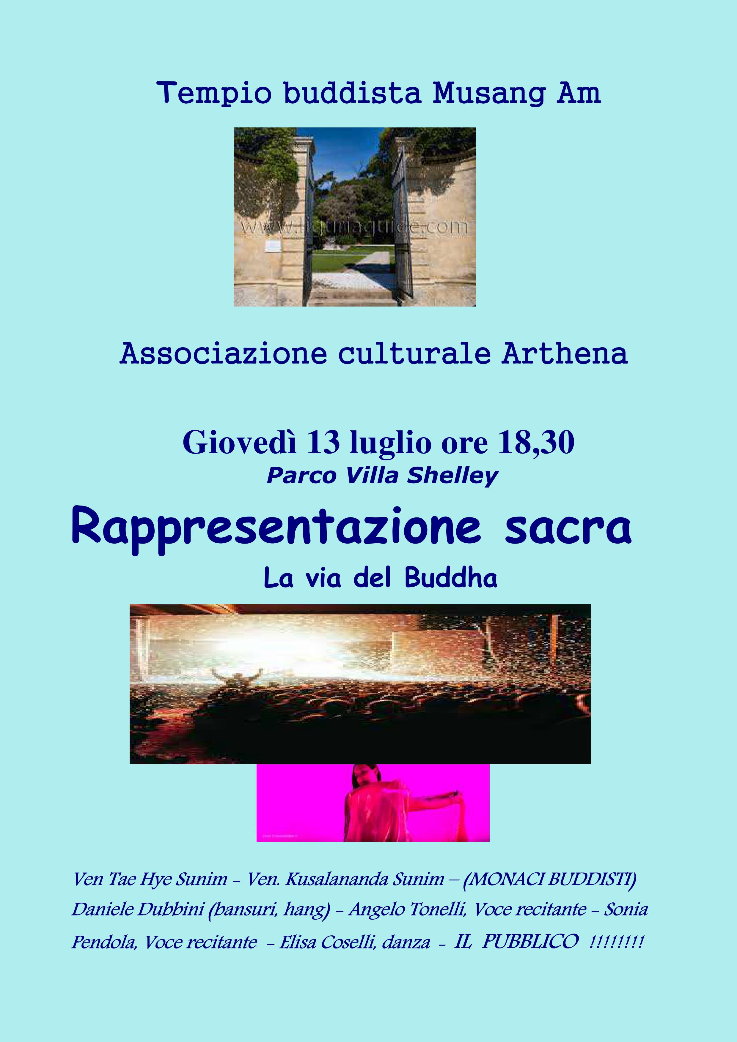 Grazie all'invito della associazione Sala CarGià di San Terenzo avremo prossimamente l'occasione di replicare l'evento che già è stato più volte rappresentato, sia a Tellaro che a Pisa. Questa volta, però, avrà un sapore più "ufficiale" grazie alla partecipazione di rappresentanti dell'UBI, Unione buddhista italiana, che rappresentano il cuore del buddismo in Italia, legando i centri che ne fanno parte con progetti comuni di diffusione del Dharma, insegnamento buddista, ma anche creando progetti di aiuto concreto rivolto al sociale, dove si manifestino necessità di intervento, utilizzando fondi che provengono dall'8x1000 nei modi previsti dalla legge sull'intesa. Saremo quindi in una location prestigiosa, villa Shelley, il parco adiacente. Qui la coppia Shelley visse per alcuni mesi: SHELLEY: “Cosa è dunque la vita?” (dopo il tragico naufragio, sul suo scrittoio furono trovati gli ultimi versi del suo poema che dicevano: “Cosa è dunque la vita?”) 
