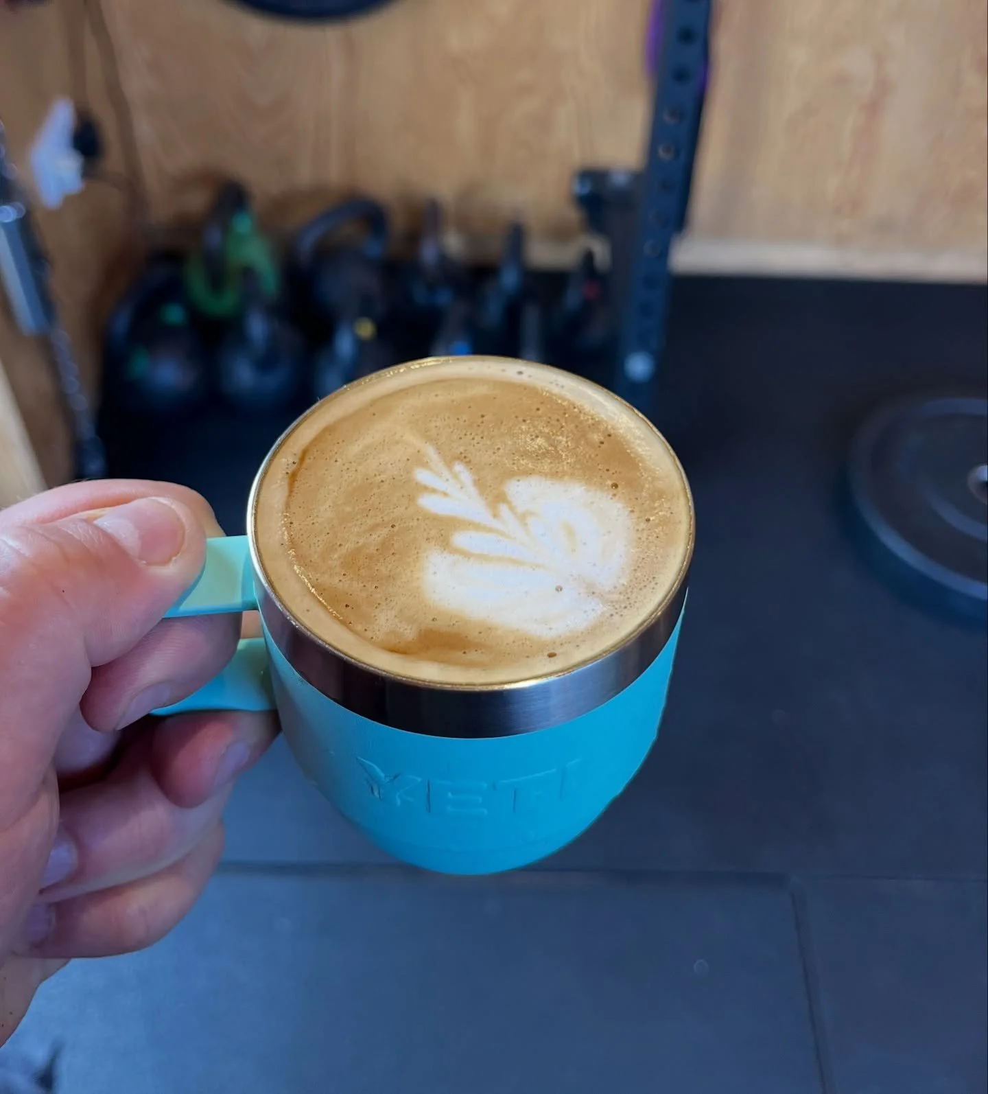 Did you know there&rsquo;s free boujie coffee from @oldspikeroast in indestructible insulated @yetieurope cups available with every session at the shed? Even after 4 years my latte art is still pretty rubbish though.