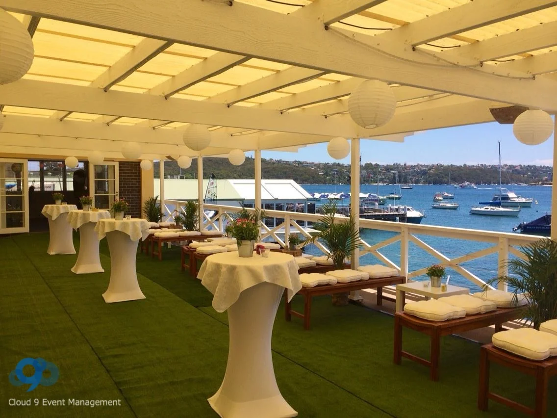 Cocktail wedding reception - overlooking beautiful Manly Wharf