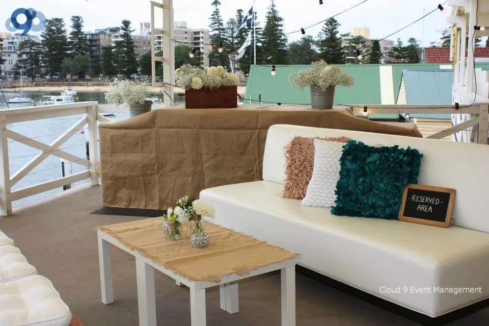 Wedding Reception - balcony set up