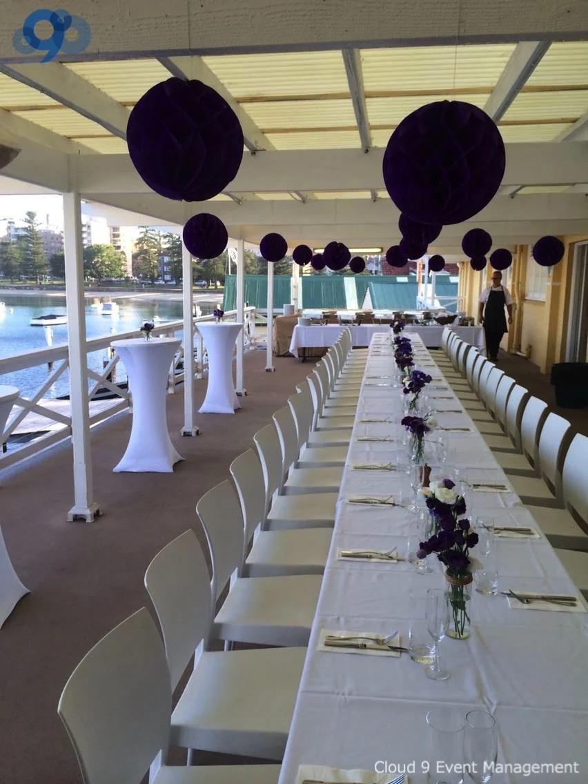 Balcony Wedding Reception - formal sit down