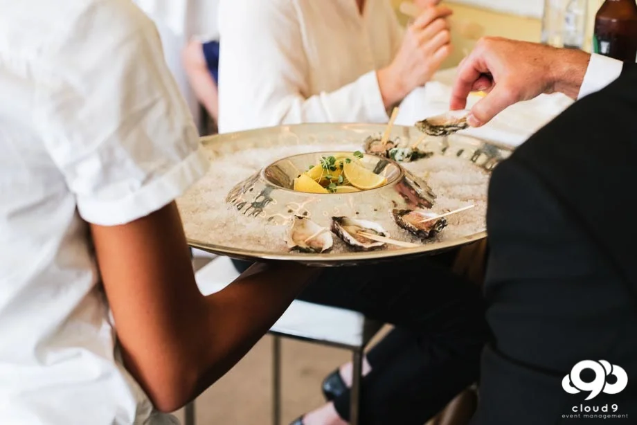 Oysters Canapés - wedding canapés