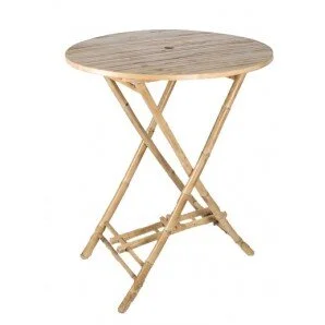 Bamboo Cocktail Bar Table 90cm D — Cloud Event Management
