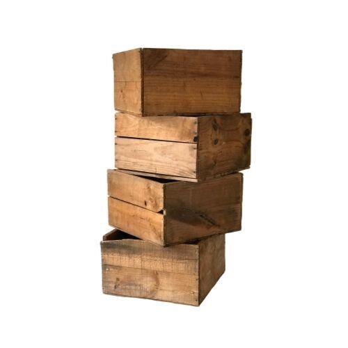 38cm Natural Wooden Crates — Cloud 9 Event Management