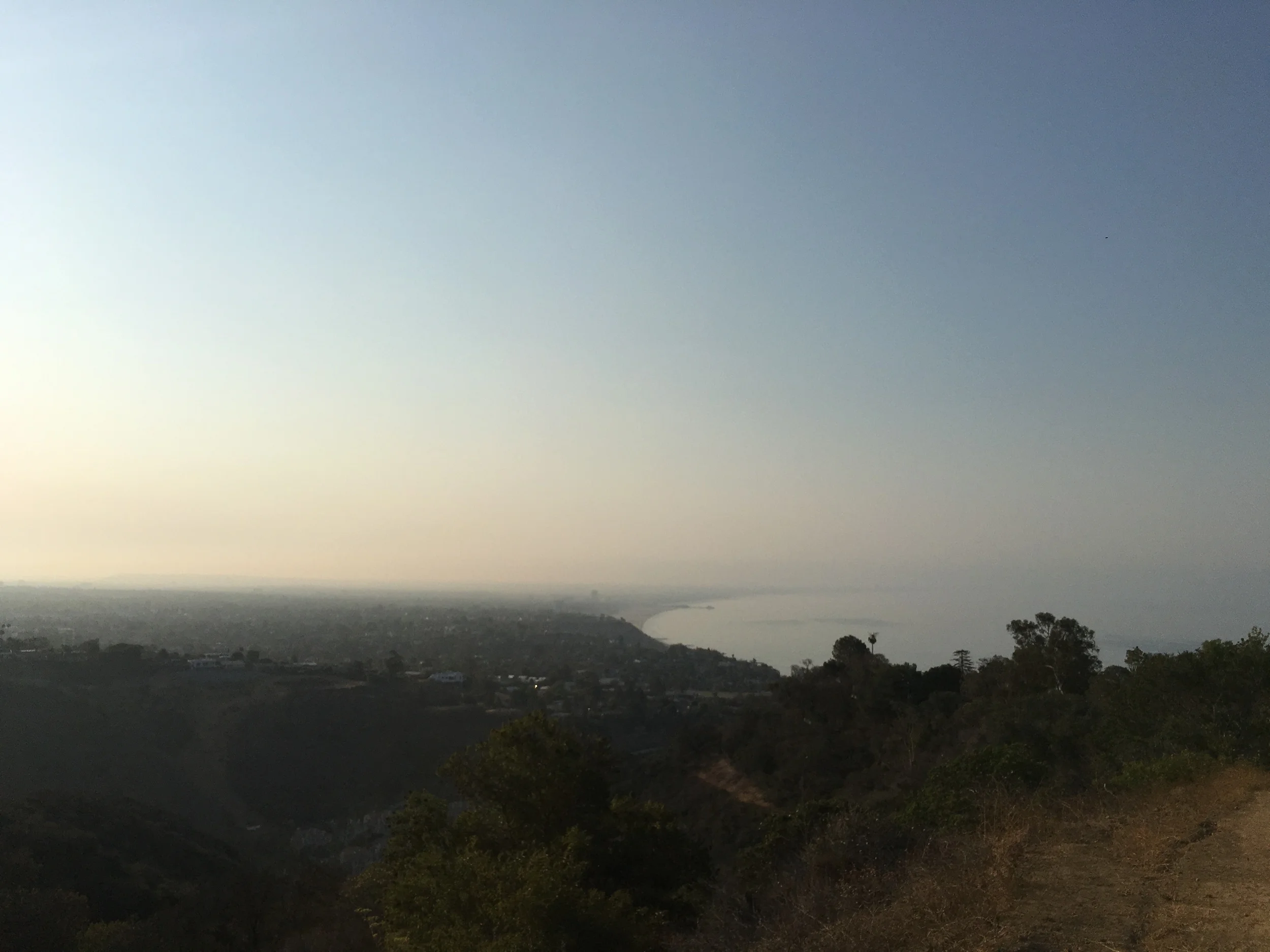 Beautiful view looking back towards Santa Monica