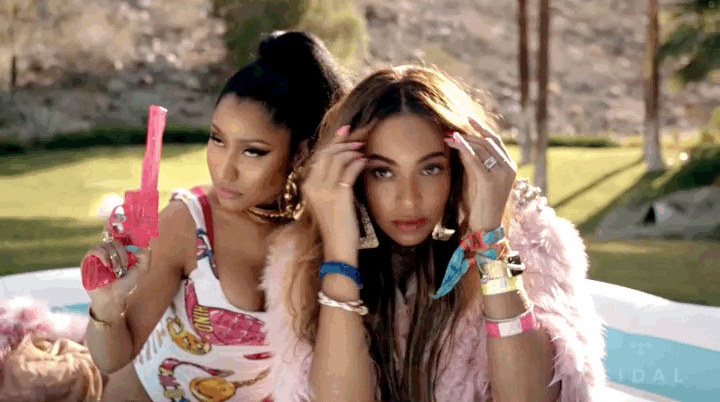 feeling myself beyonce and nikki.gif