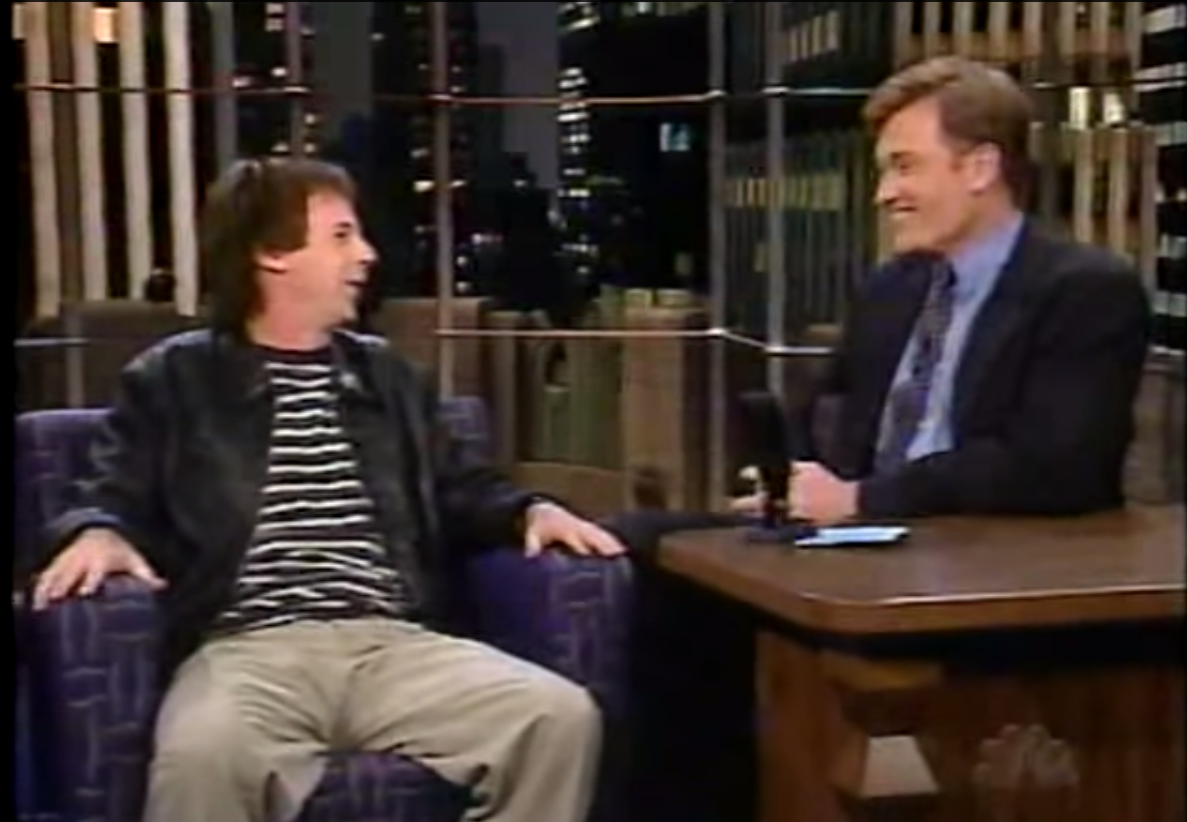 Carvey with Conan O'Brien in 1996.