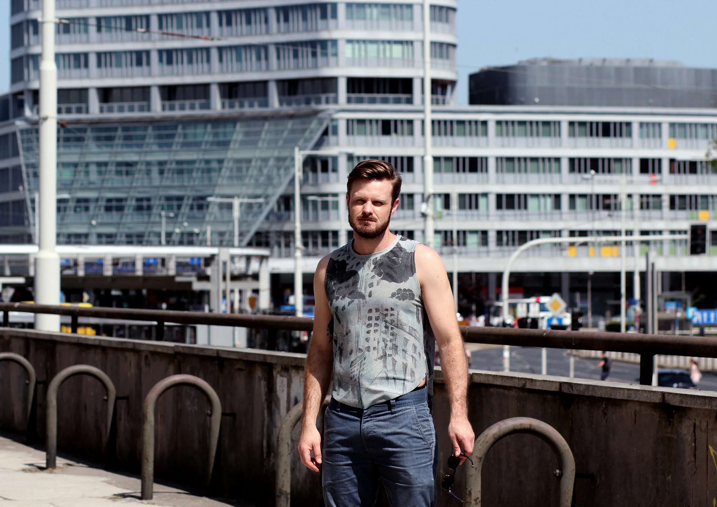   Plac Gunwaldzki  (2019)  offset lithography on cloth, sewn into a tank-top  20” x 27.5”  $100  1 available 