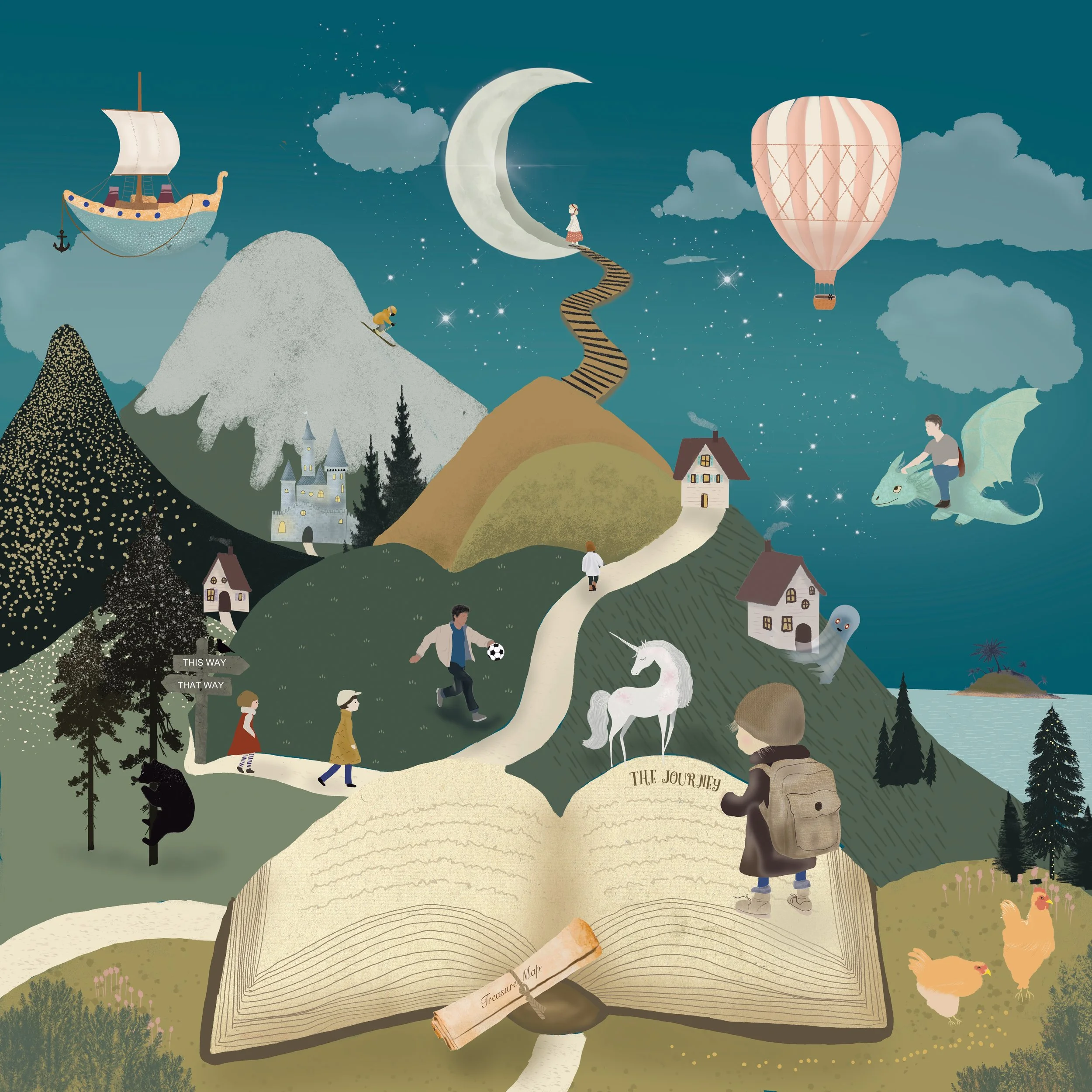 Poster advertising the Guernsey Literary Festival chiildrens writing competition "Writestuff"