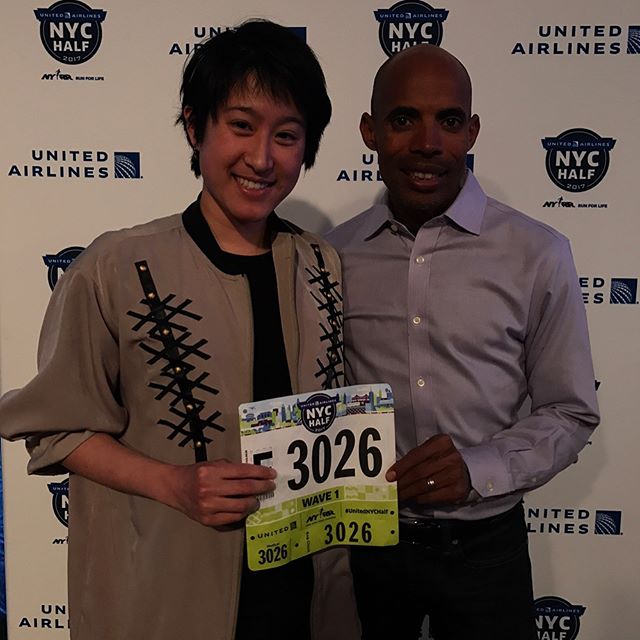 Thanks @runmeb for agreeing to be my emergency contact at the @nyrr United Half on Sunday! 🙃🏃🏻&zwj;♀️