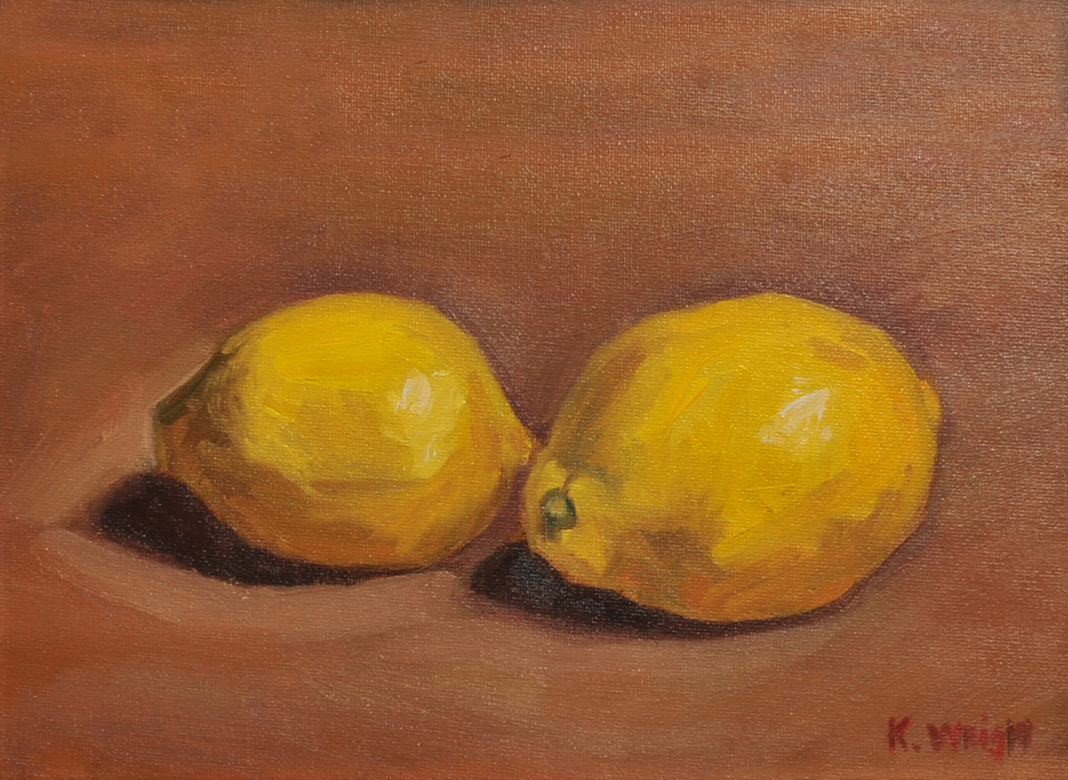 LEMONS ON TABLE – 12"x9"