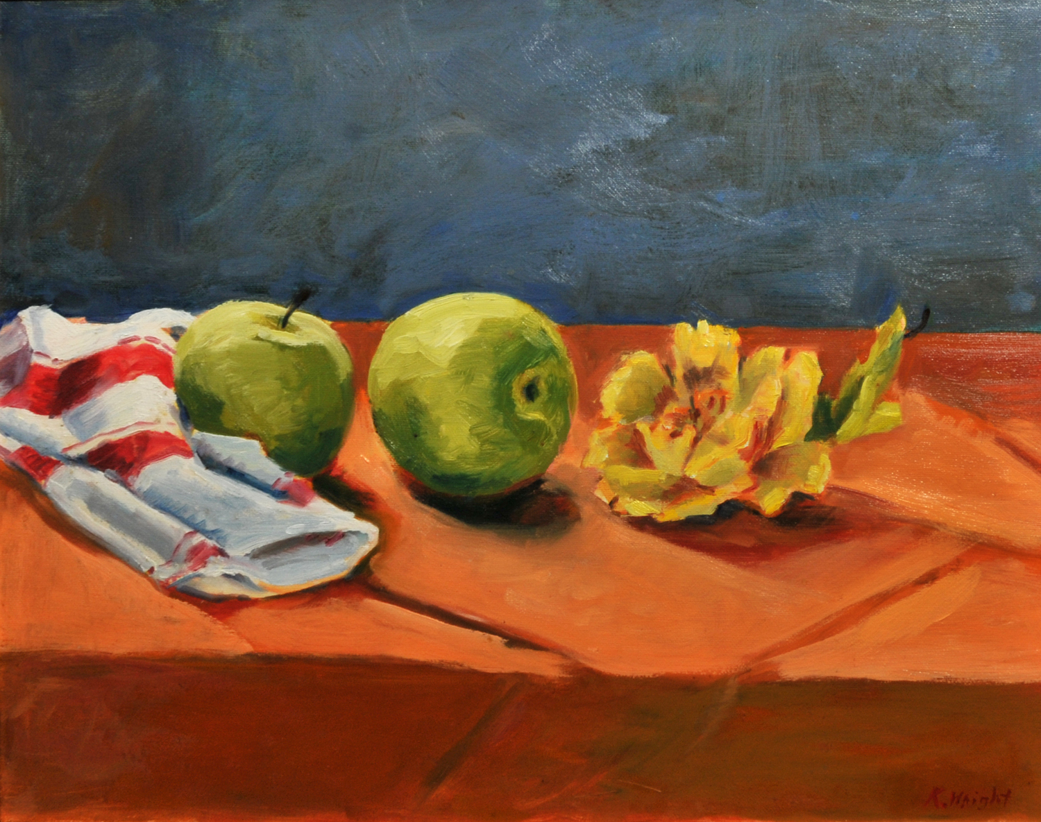 STILL LIFE WITH GREEN APPLES – 24"x18"