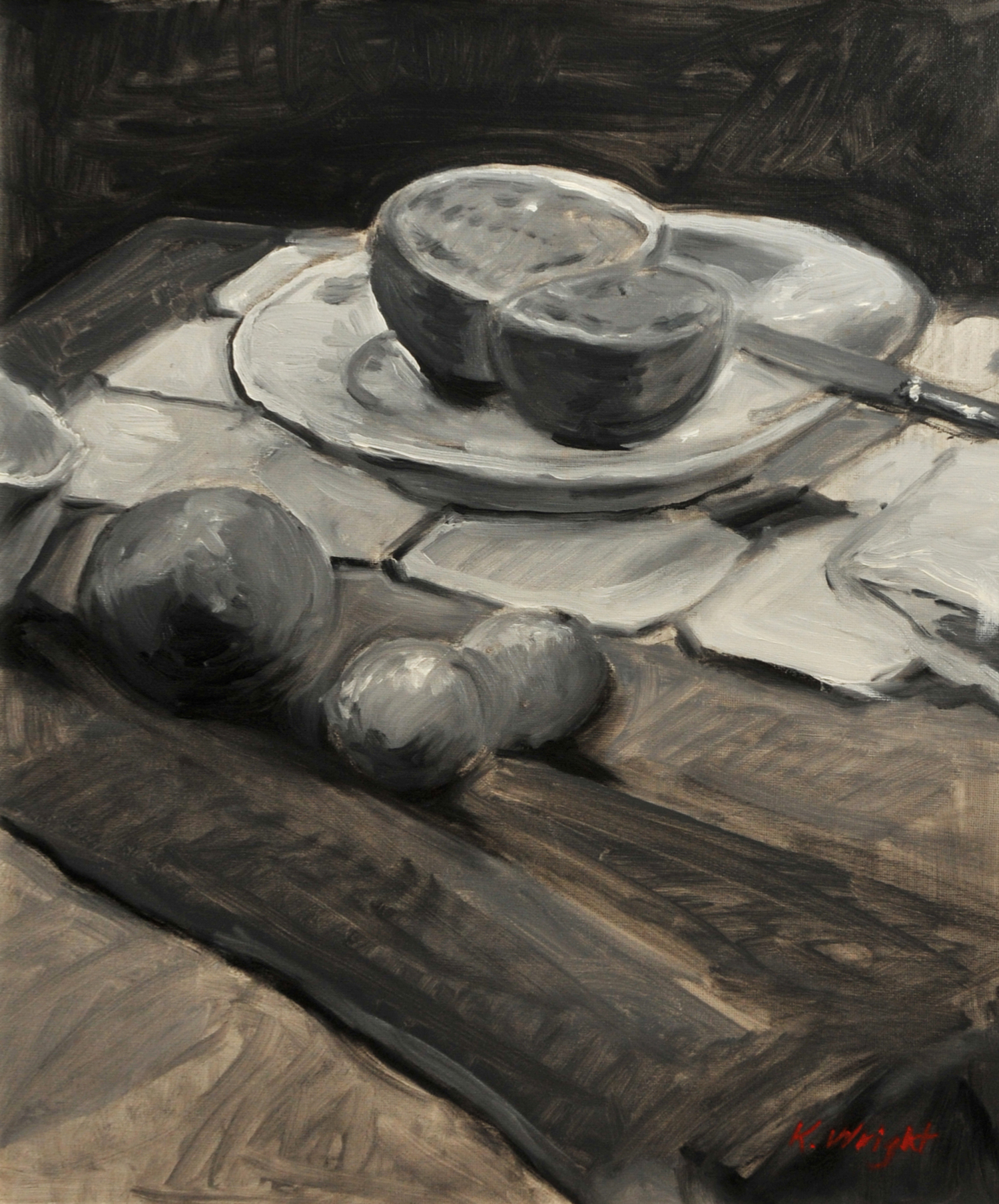 STUDY IN GRAY – 18"x24"