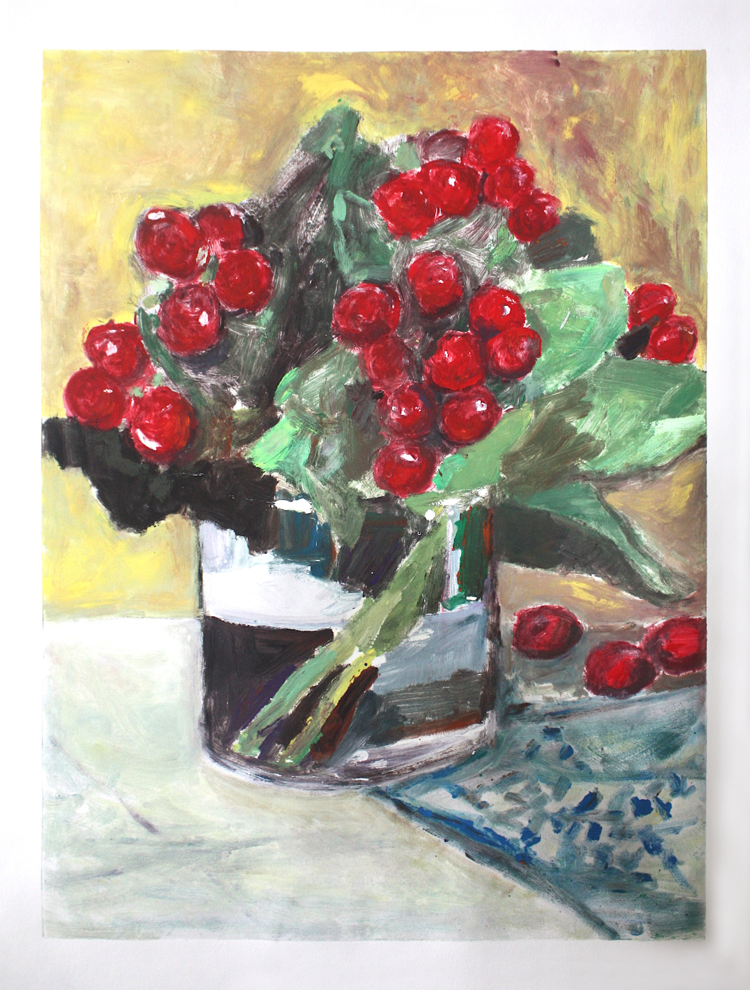 FLORAL STUDY ON CLOTH – 18"X24"