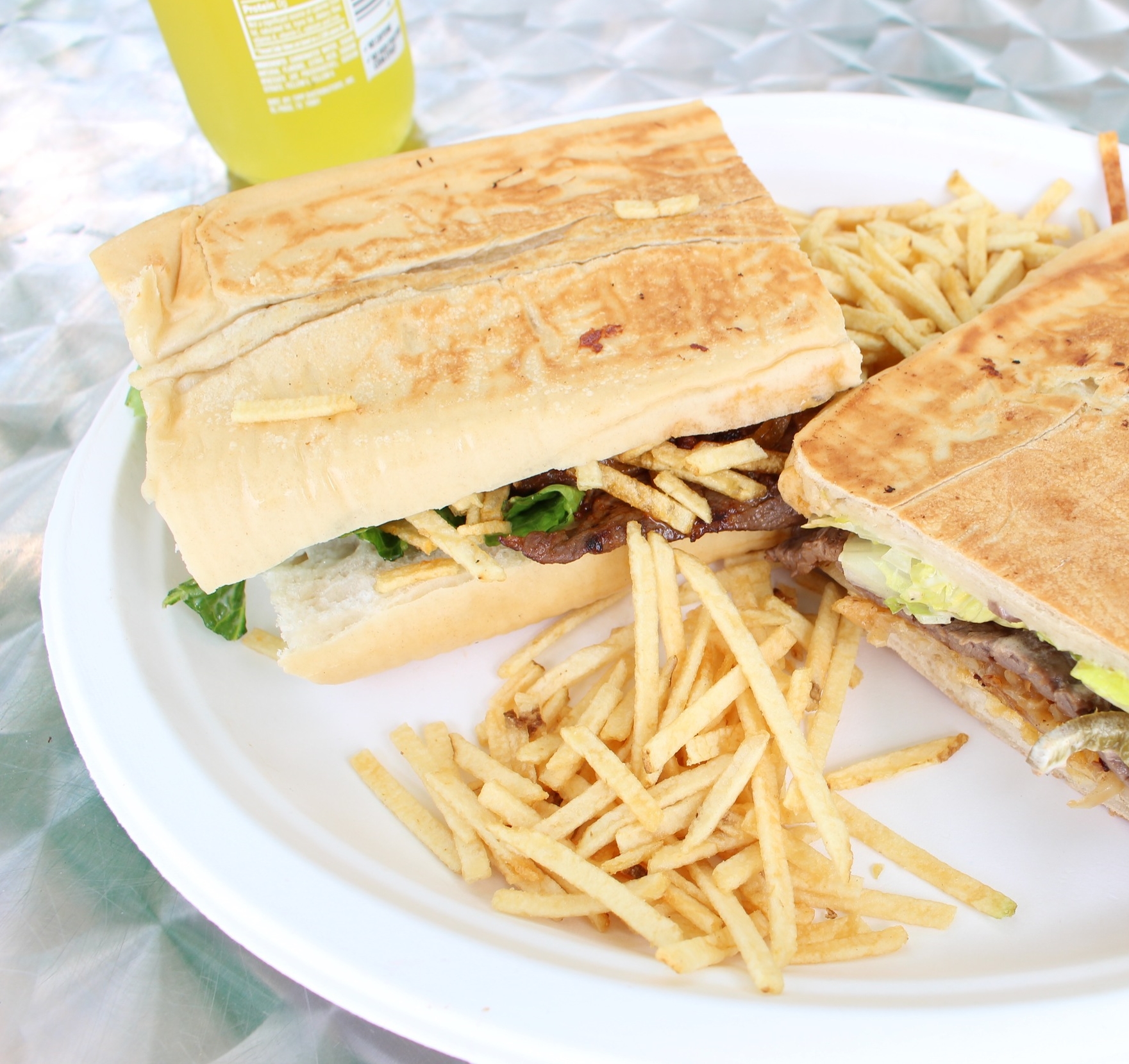 Steak Sandwich with papitas