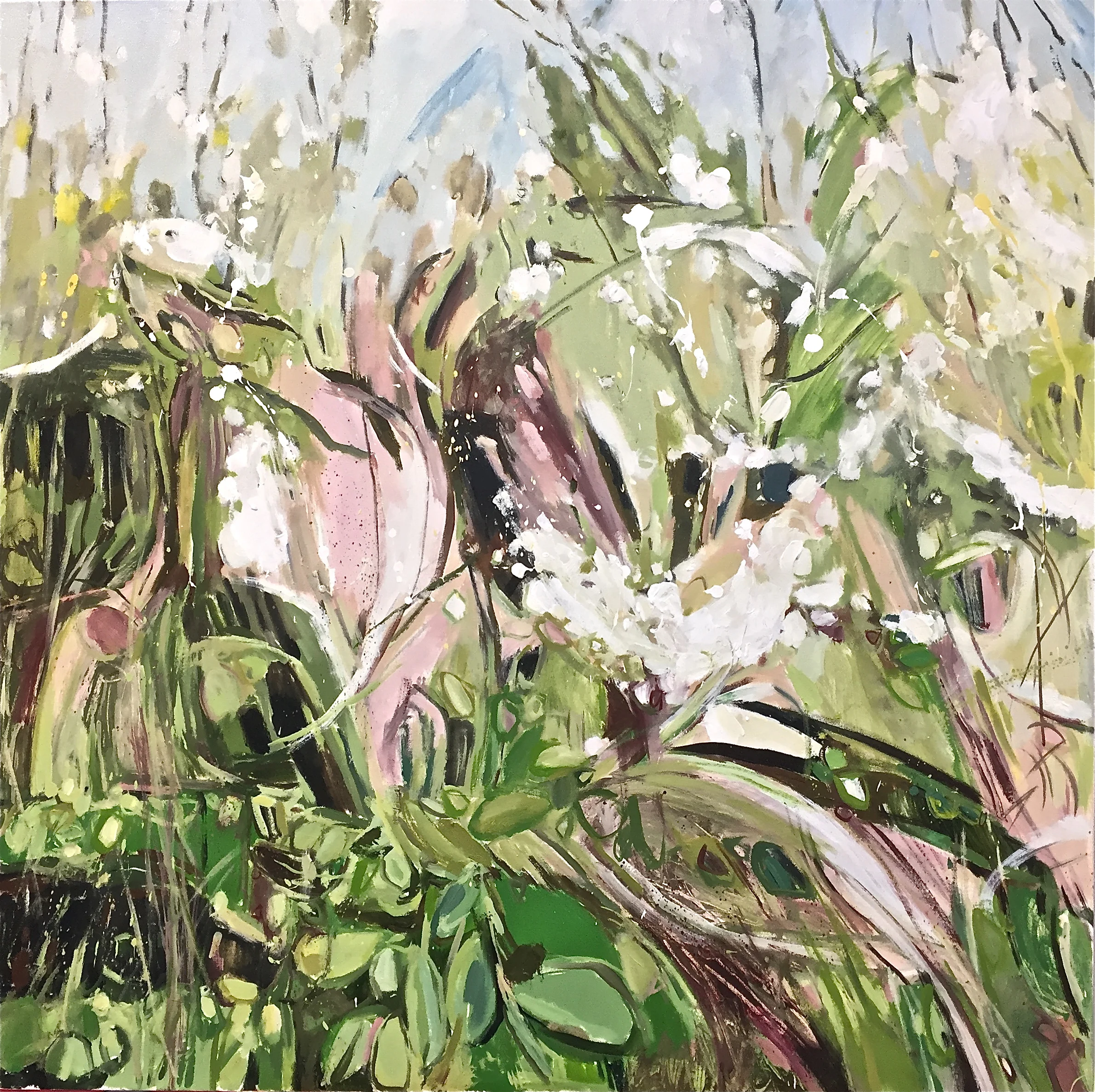 Blackthorn Hedgerow Gunthorpe, triptych 3