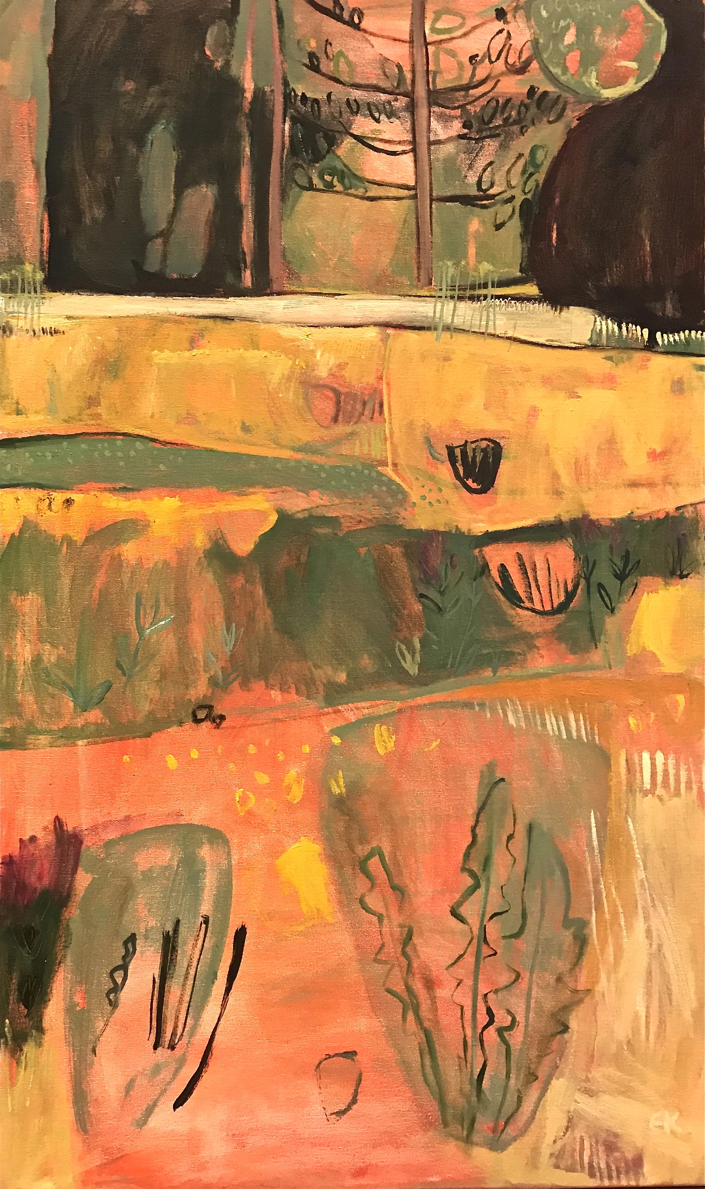 Colours of Tuscany: After the Hay Harvest, July, right panel
