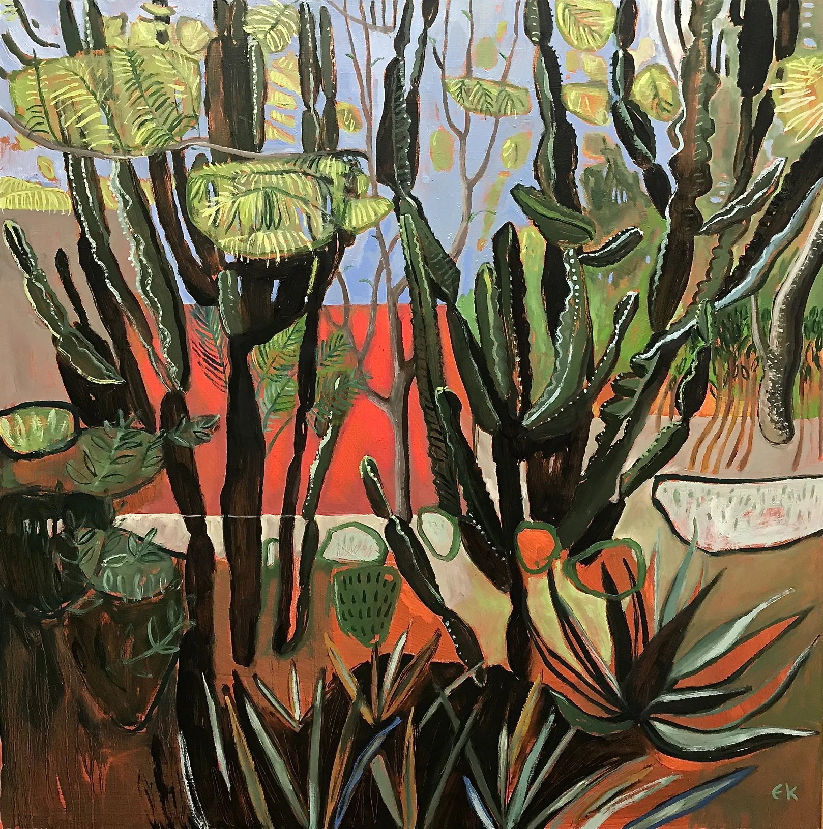 Le Jardin Secret with Cactus and Bright Wall, Marrakech
