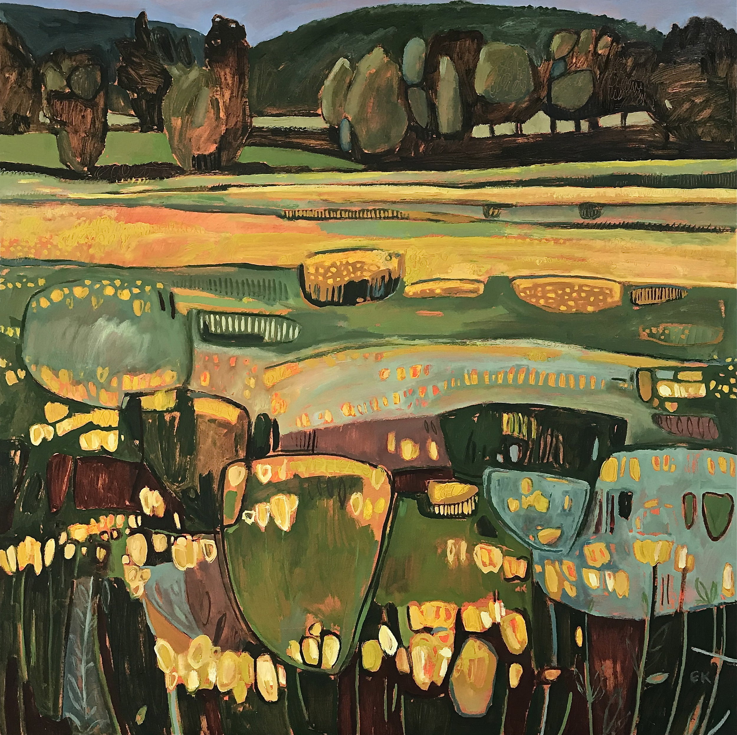 Tuscany Trees and Trefoil Meadow