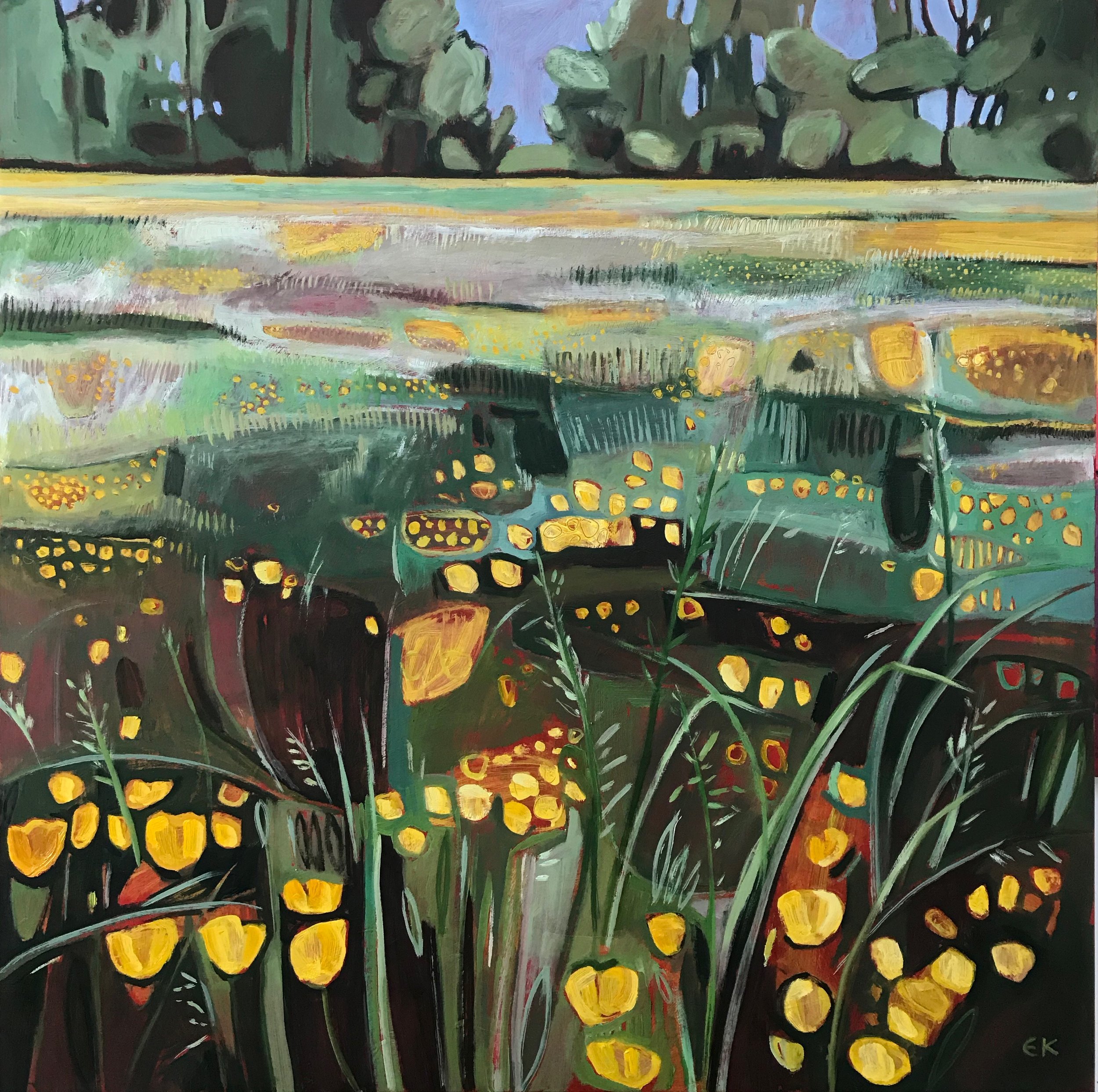 Buttercups with Grasses