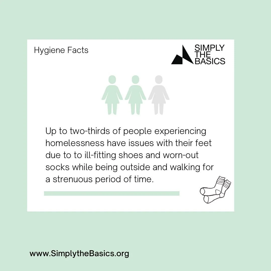 Socks can act as a barrier between our feet and the outside environment. Without shoes, socks may be your only barrier.

Walking from your shelter, to food services, to a case worker, to find a restroom, is just not available to you if you are unable