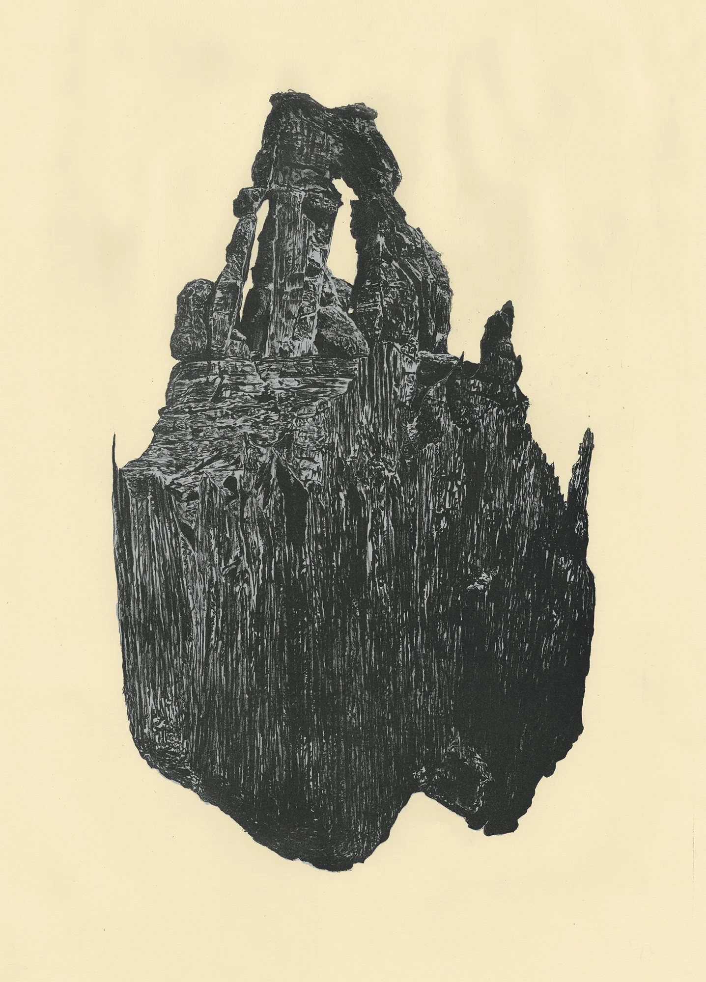 Everted, lithograph & screenprint, 15"x22", 2013.